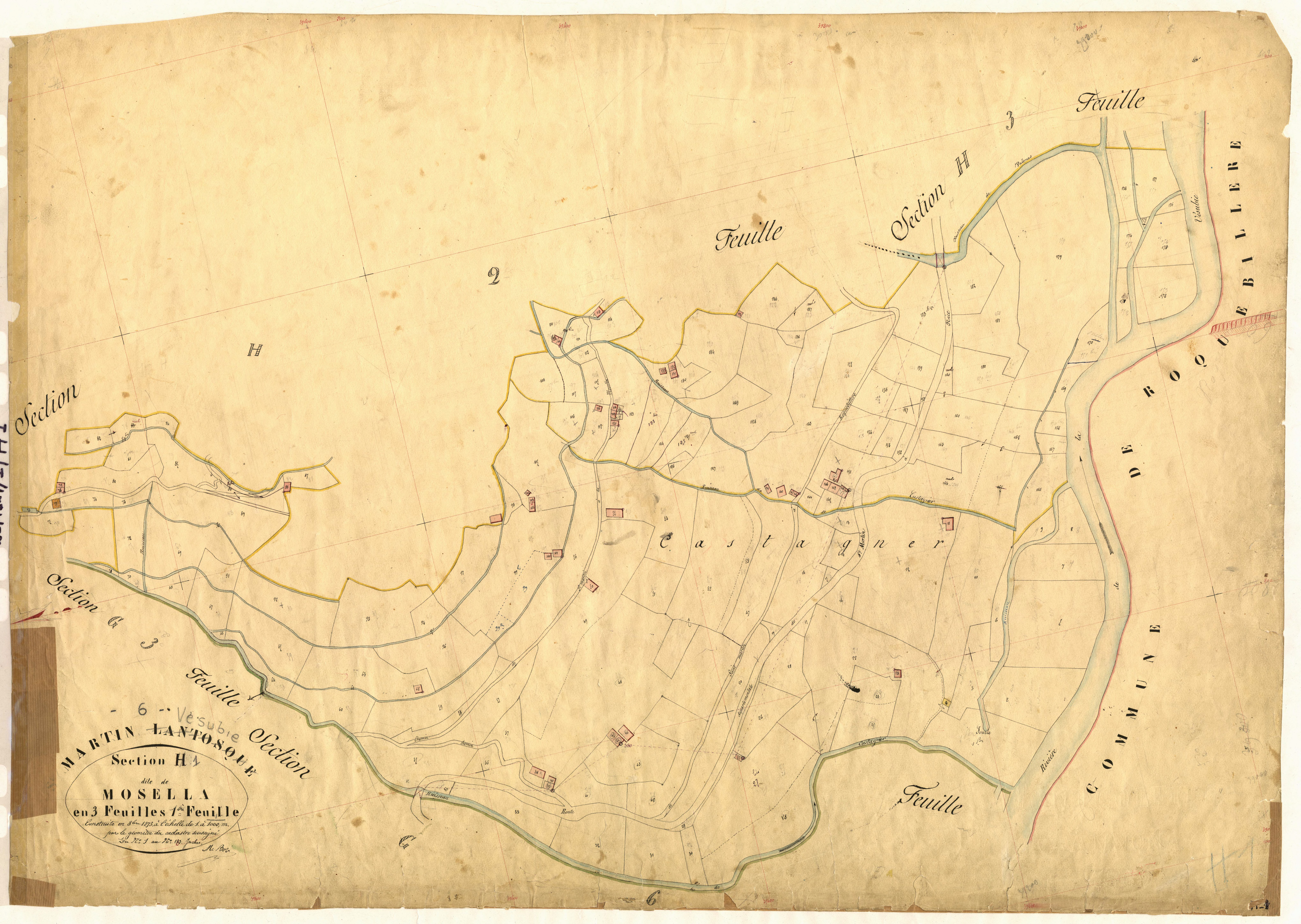 Mosella. - Plan de section, H1
