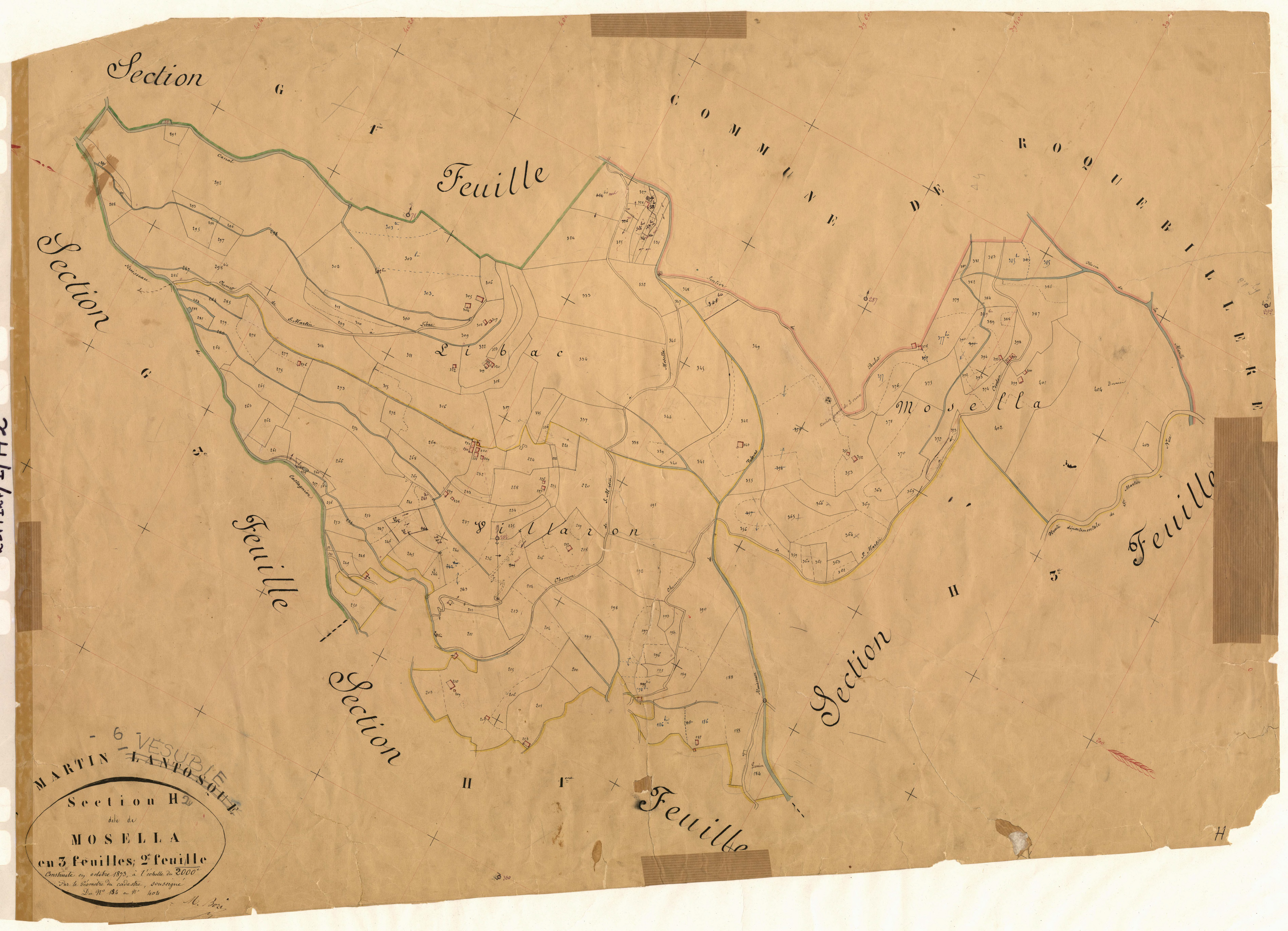 Mosella. - Plan de section, H2