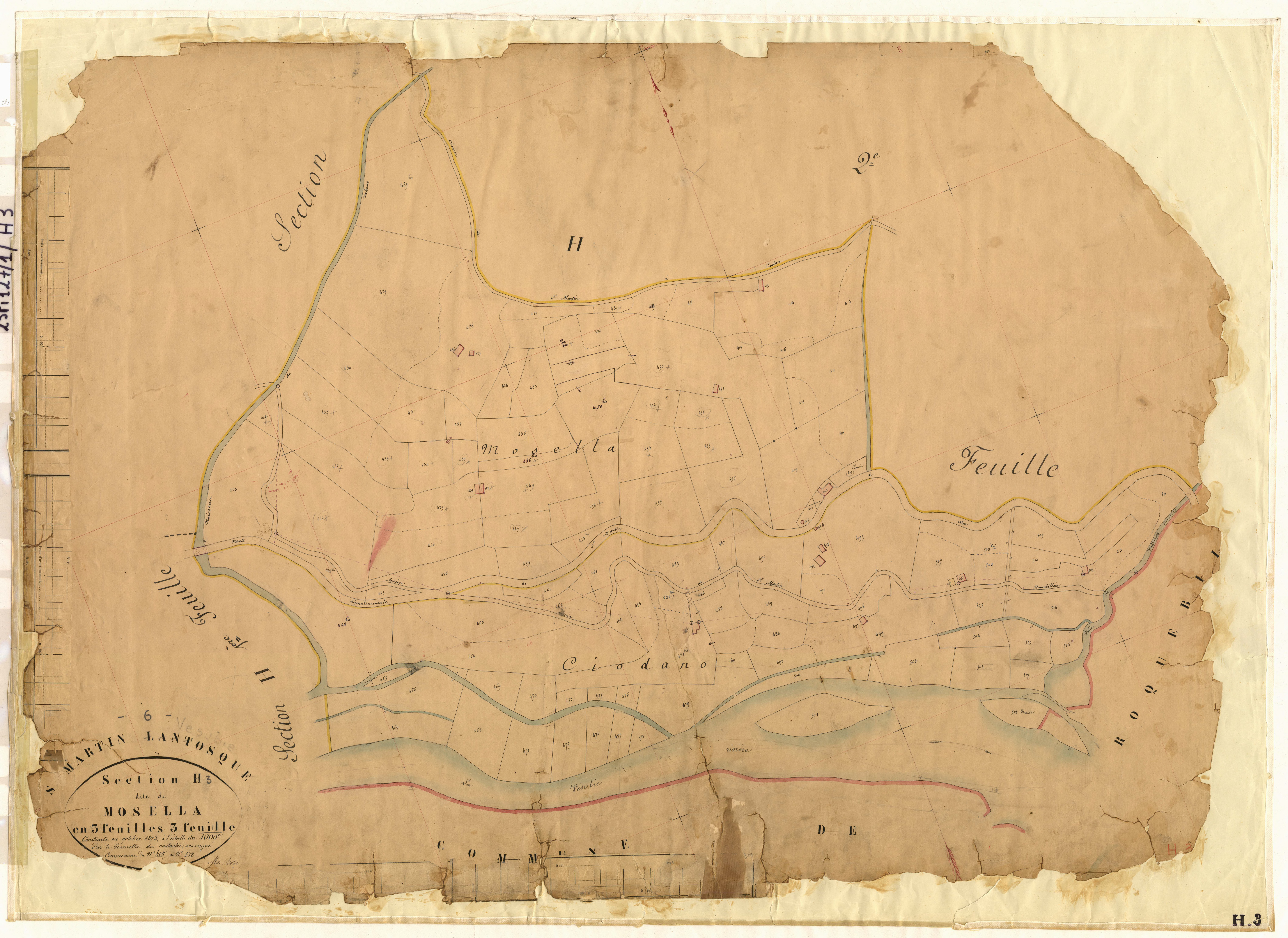 Mosella. - Plan de section, H3