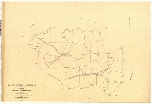 Tableau d'assemblage : origine Entraque et Valdieri. - TA