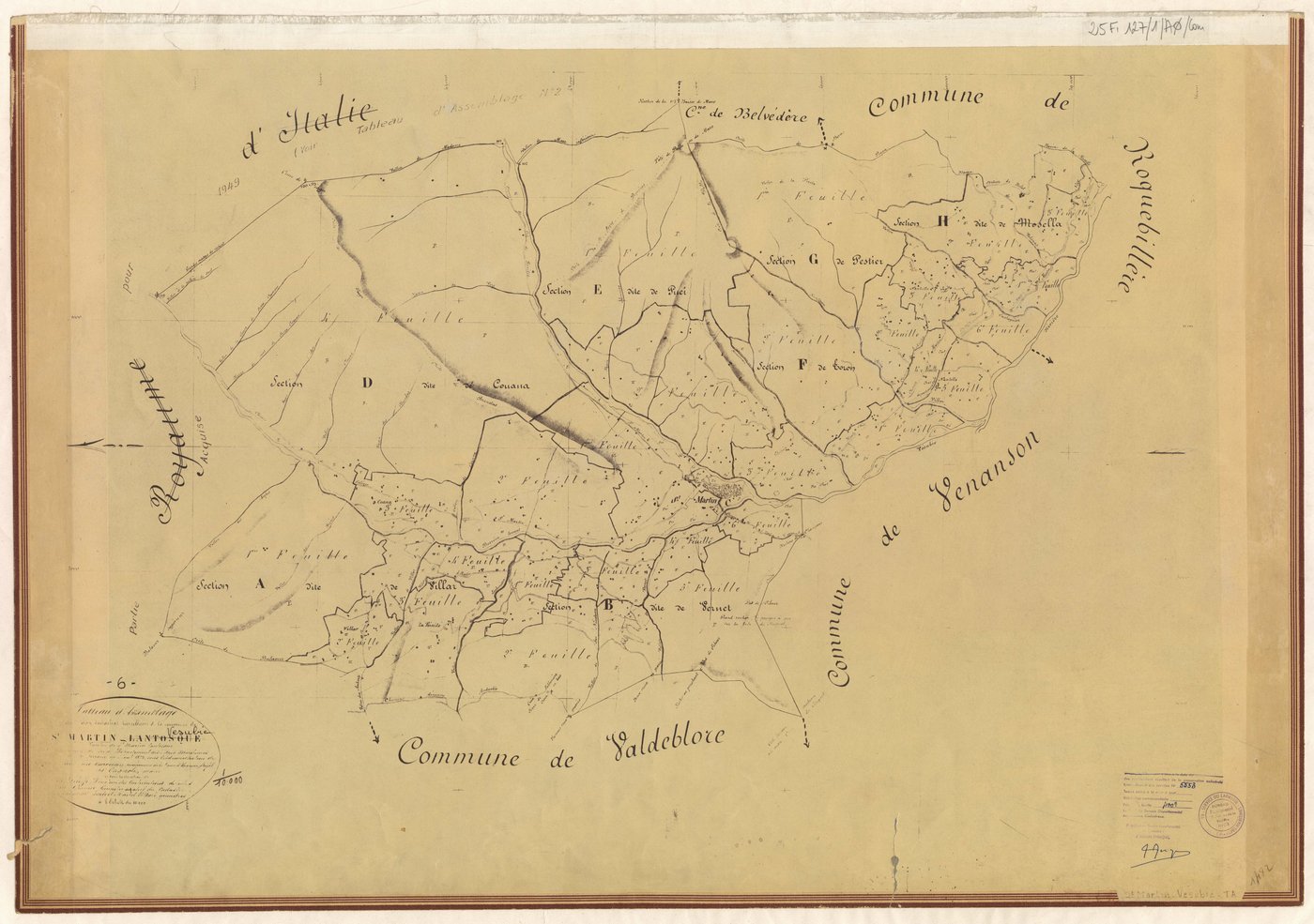 Tableau d'assemblage. - TA