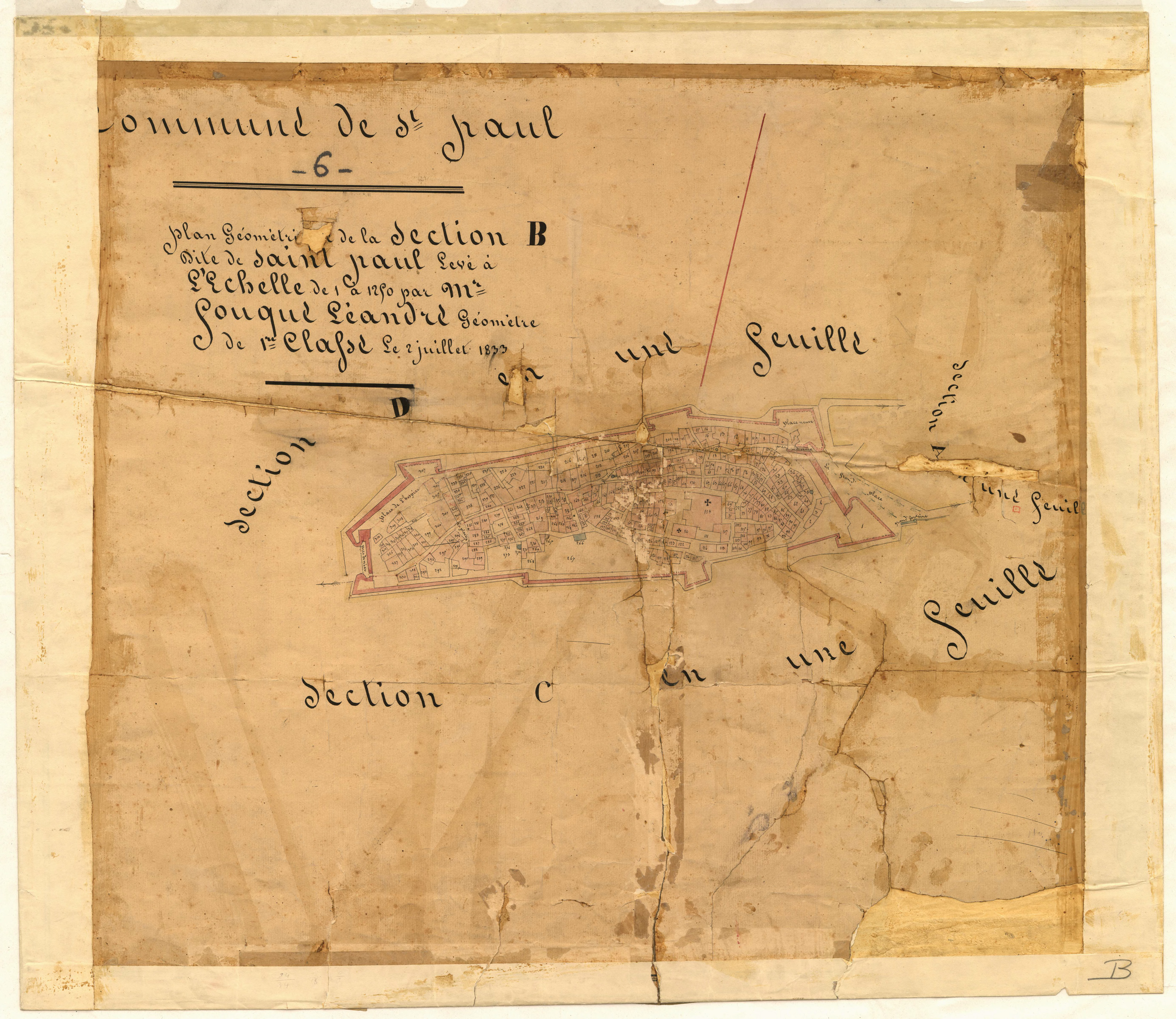 Saint-Paul. - Plan de section, B