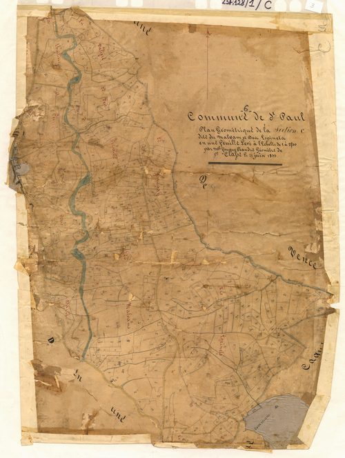 Le Malvan et les Espinets. - Plan de section, C