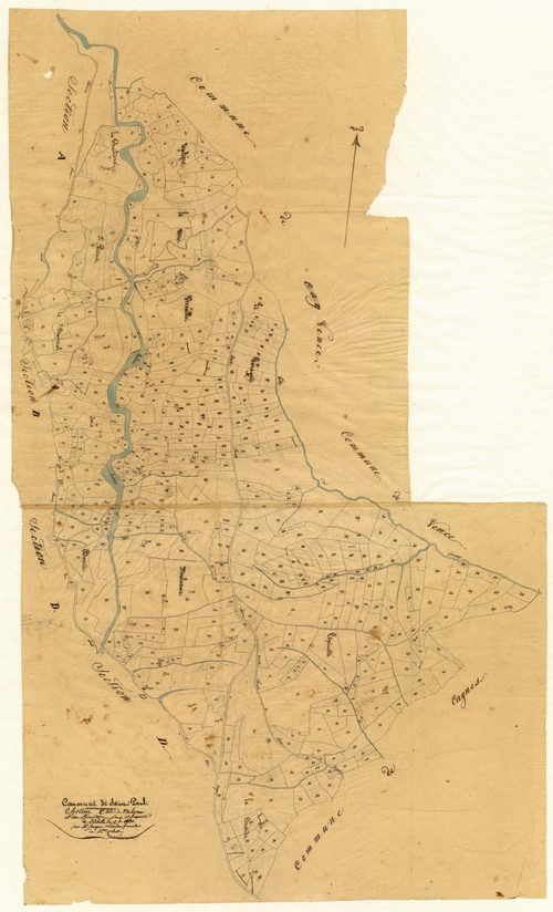 Le Malvan et les Espinets. - Plan de section, C
