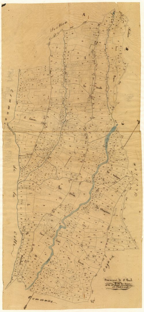 Les Serres et Saint-Jean. - Plan de section, D