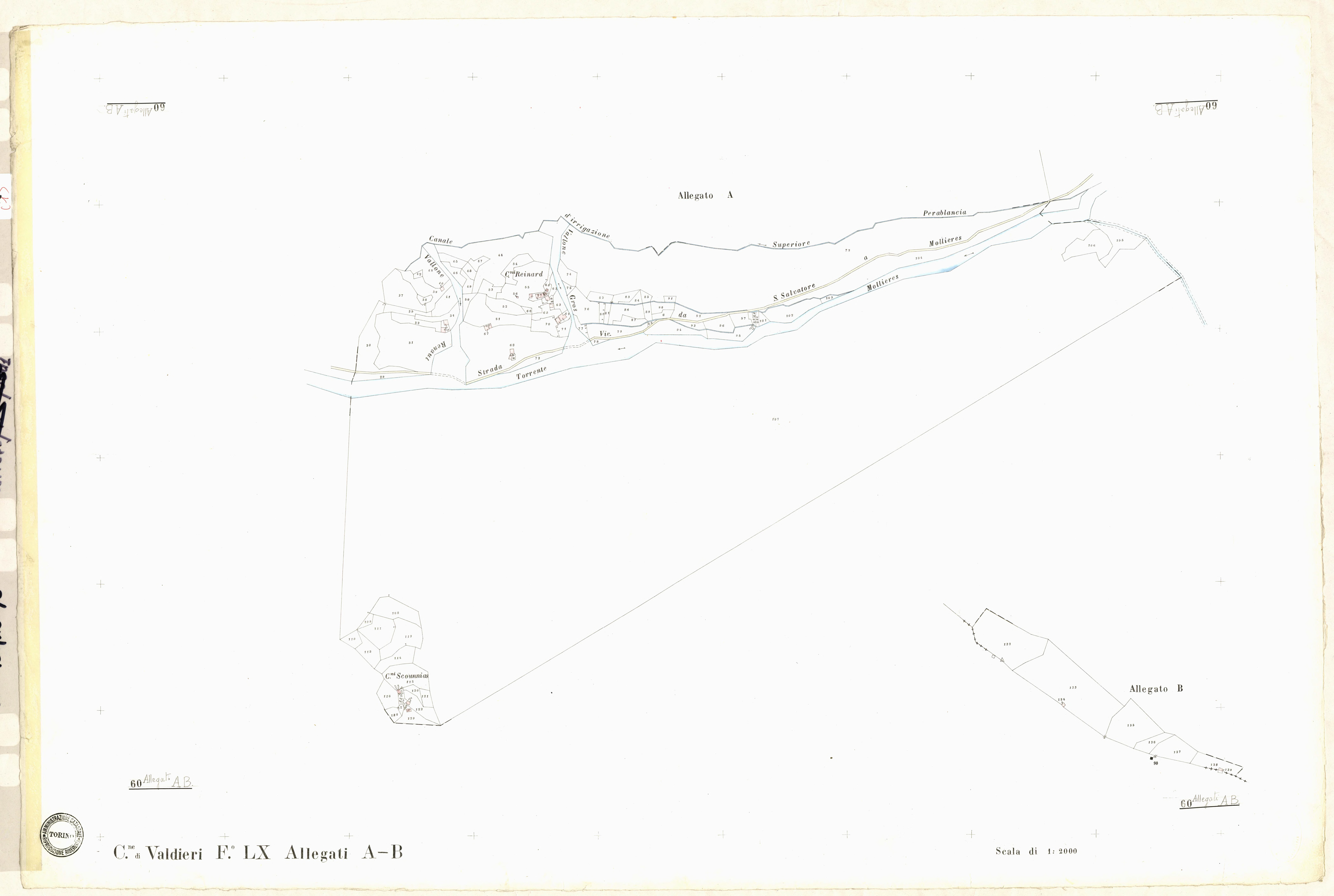 (développement). - Plan de section, LX(d)