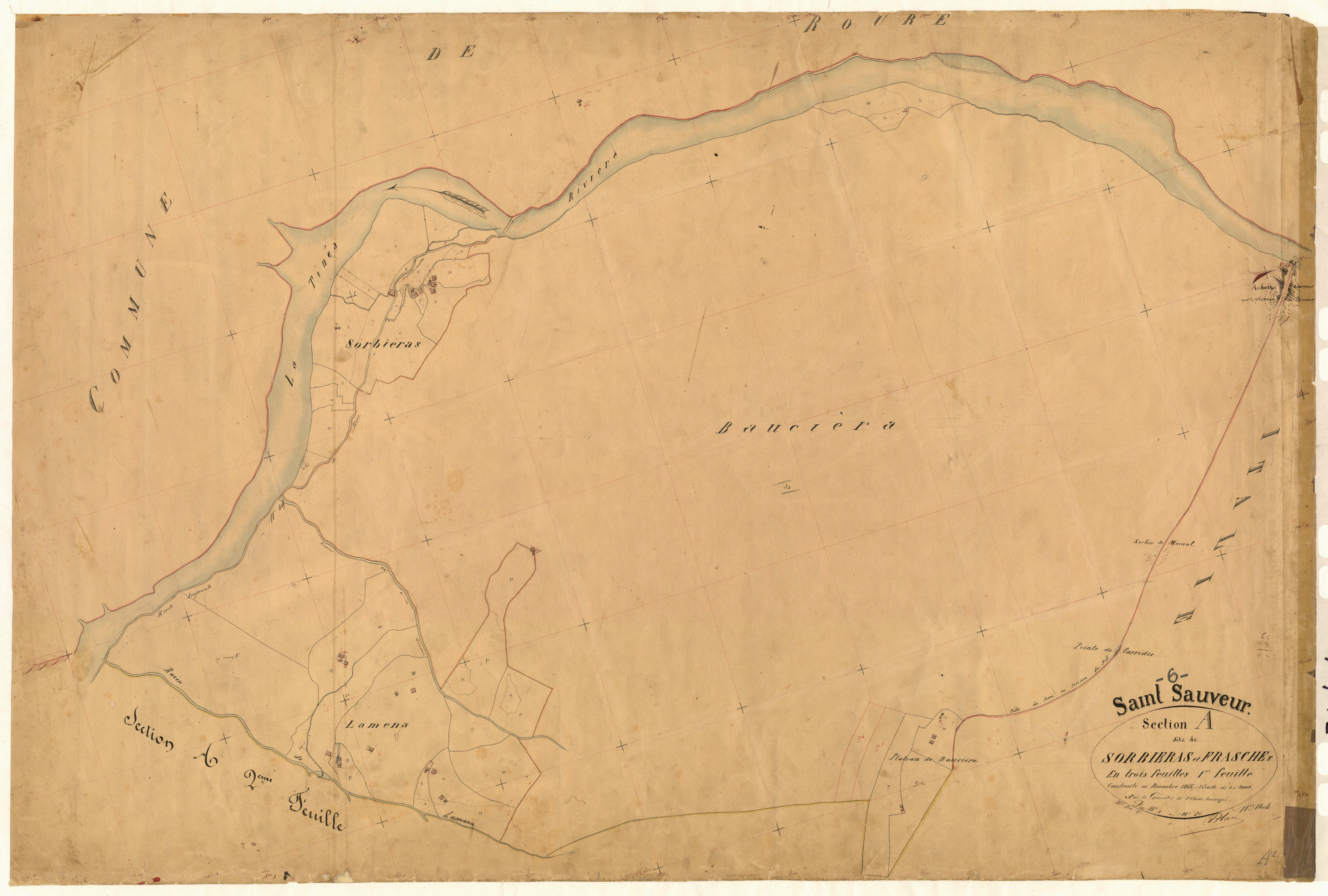 Sorbieras et Fraschet. - Plan de section, A1