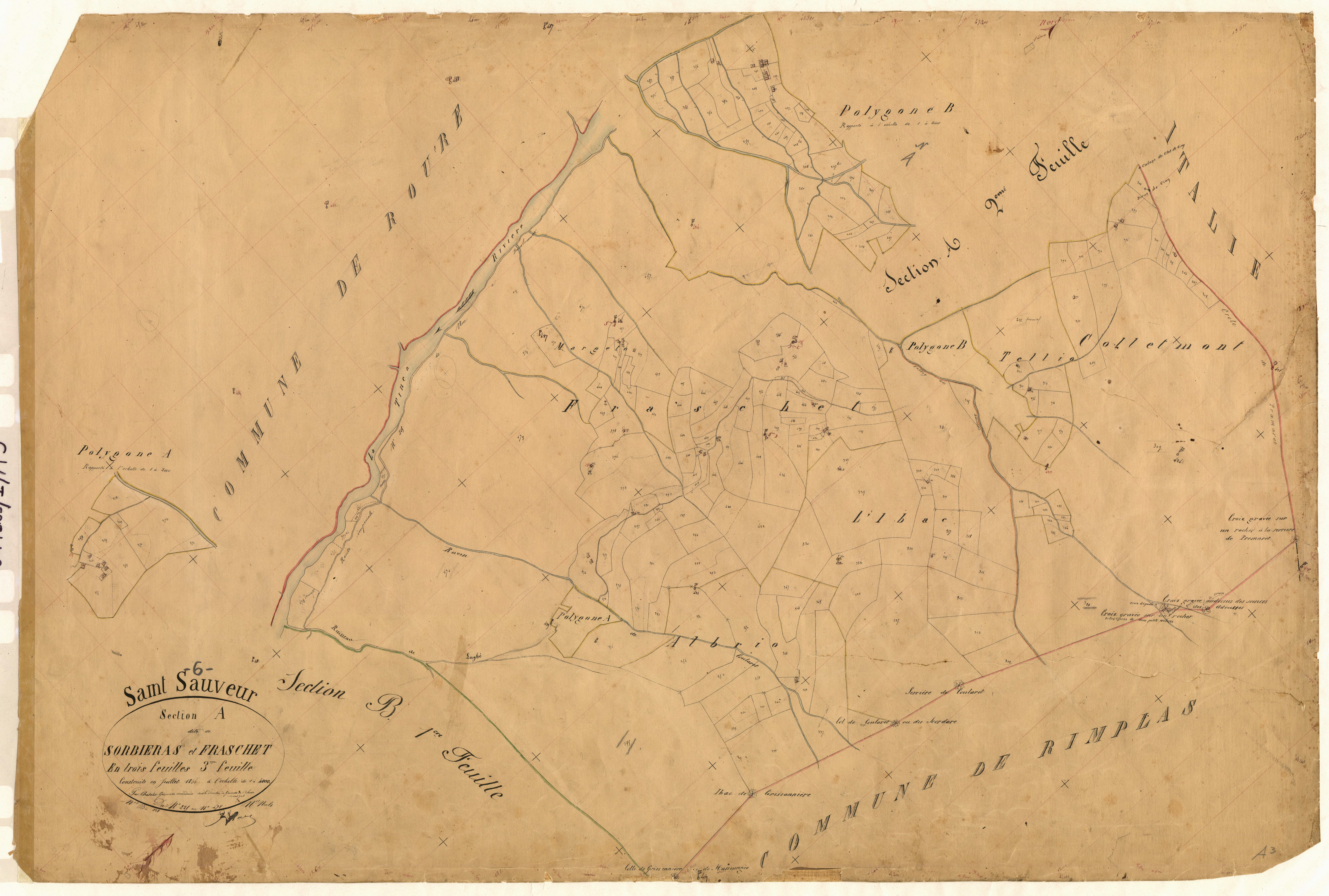 Sorbieras et Fraschet. - Plan de section, A3