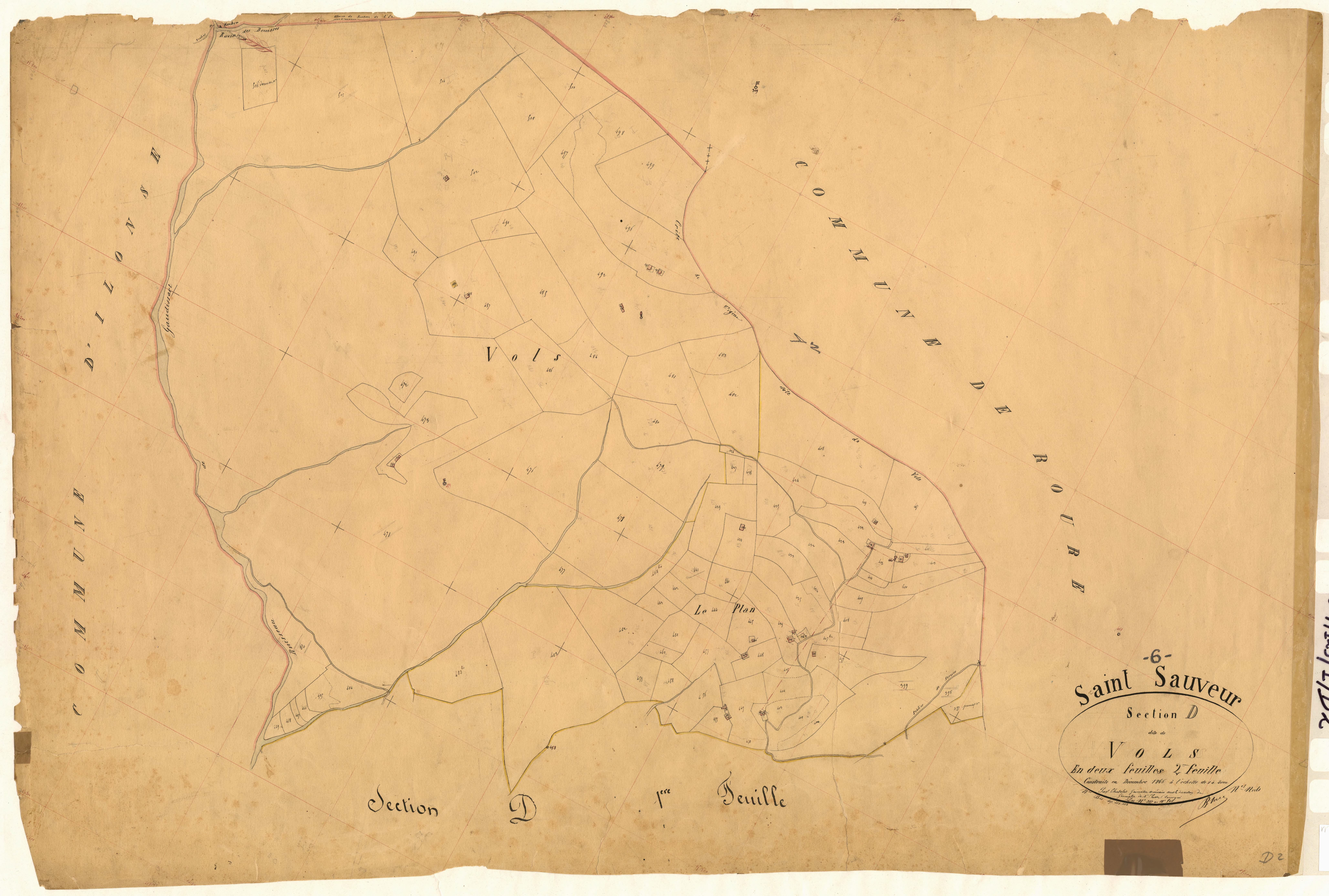 Vols. - Plan de section, D2
