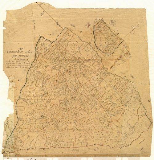 Le Defend - Roque-Baron. - Plan de section, E