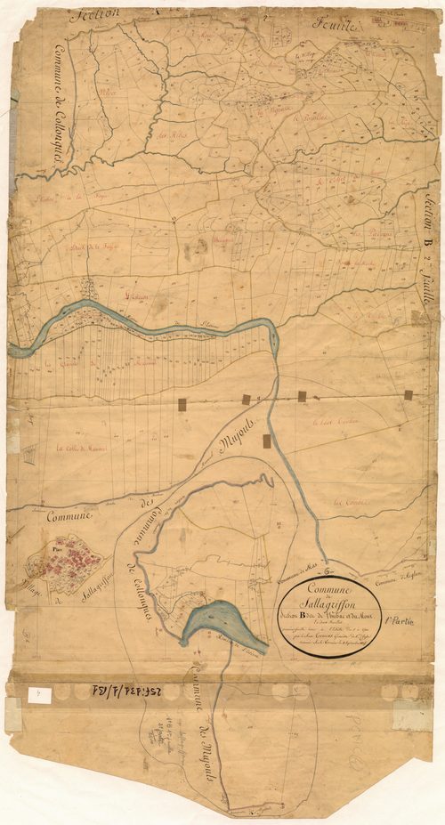 L'Hubac et le Mont. - Plan de section, B1