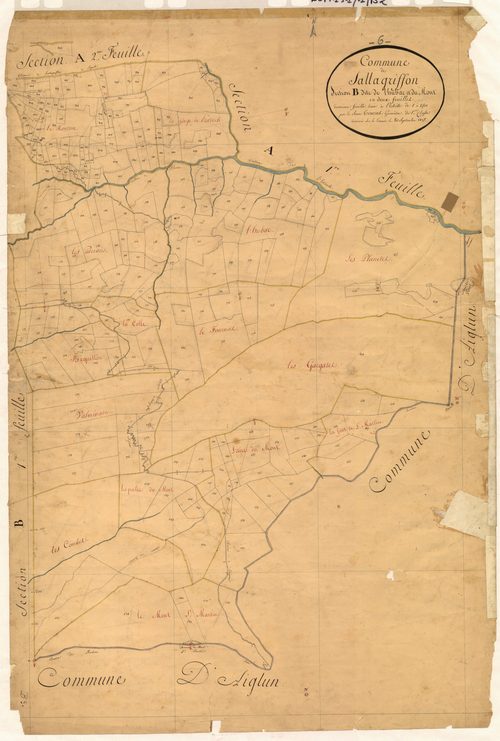L'Hubac et le Mont. - Plan de section, B2