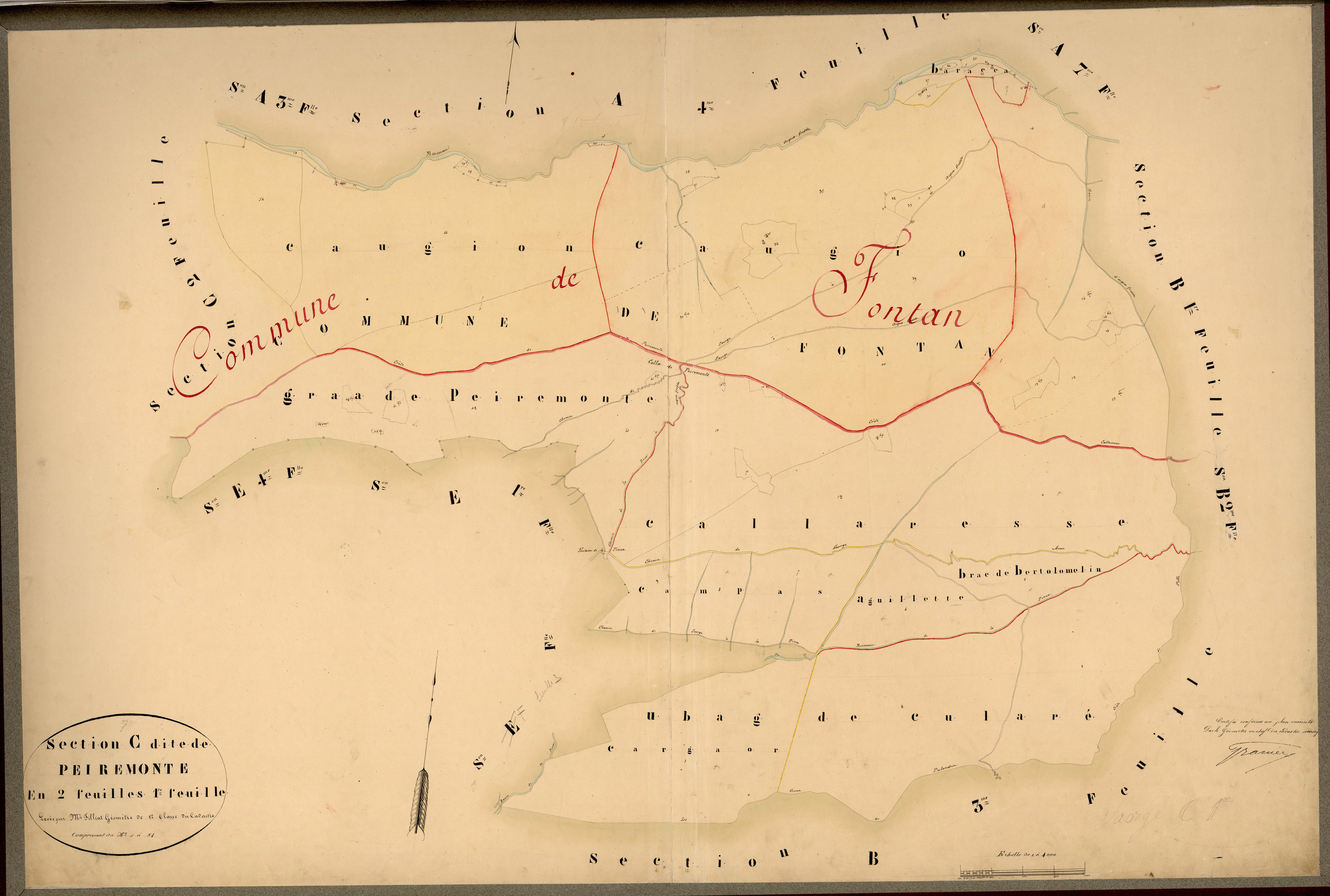 Peiremonte. - Plan de section, C1
