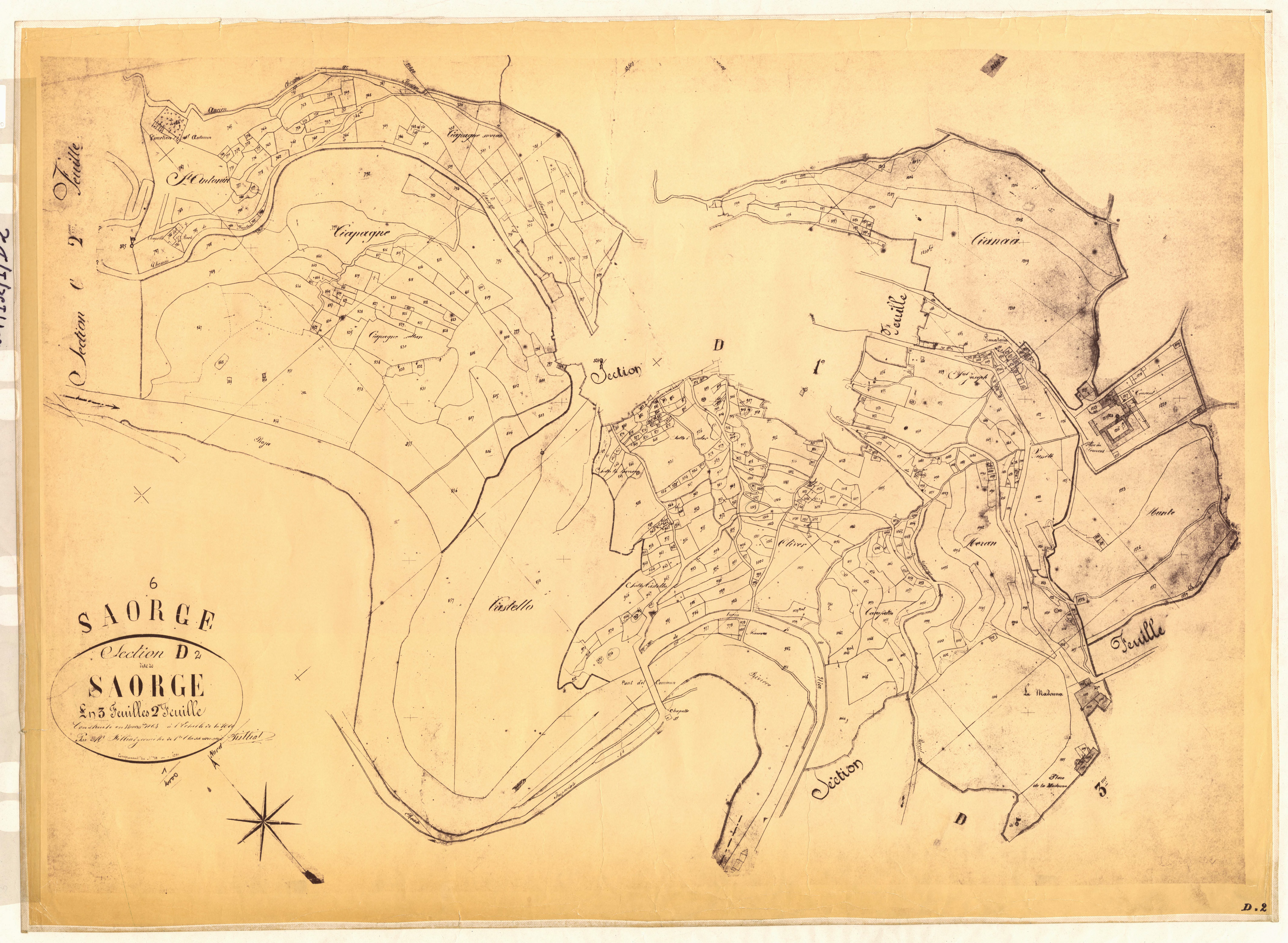 Saorge. - Plan de section, D2