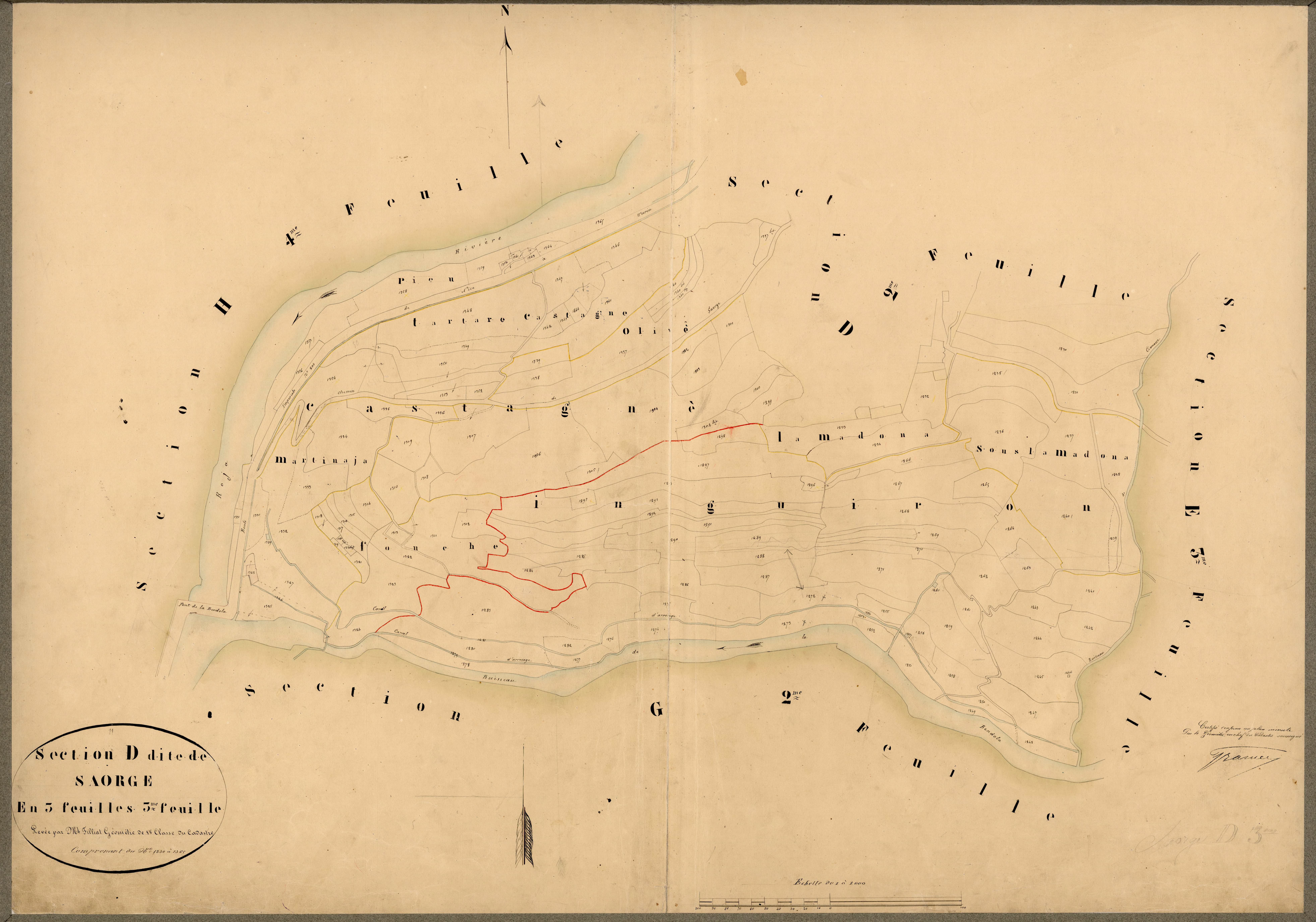 Saorge. - Plan de section, D3