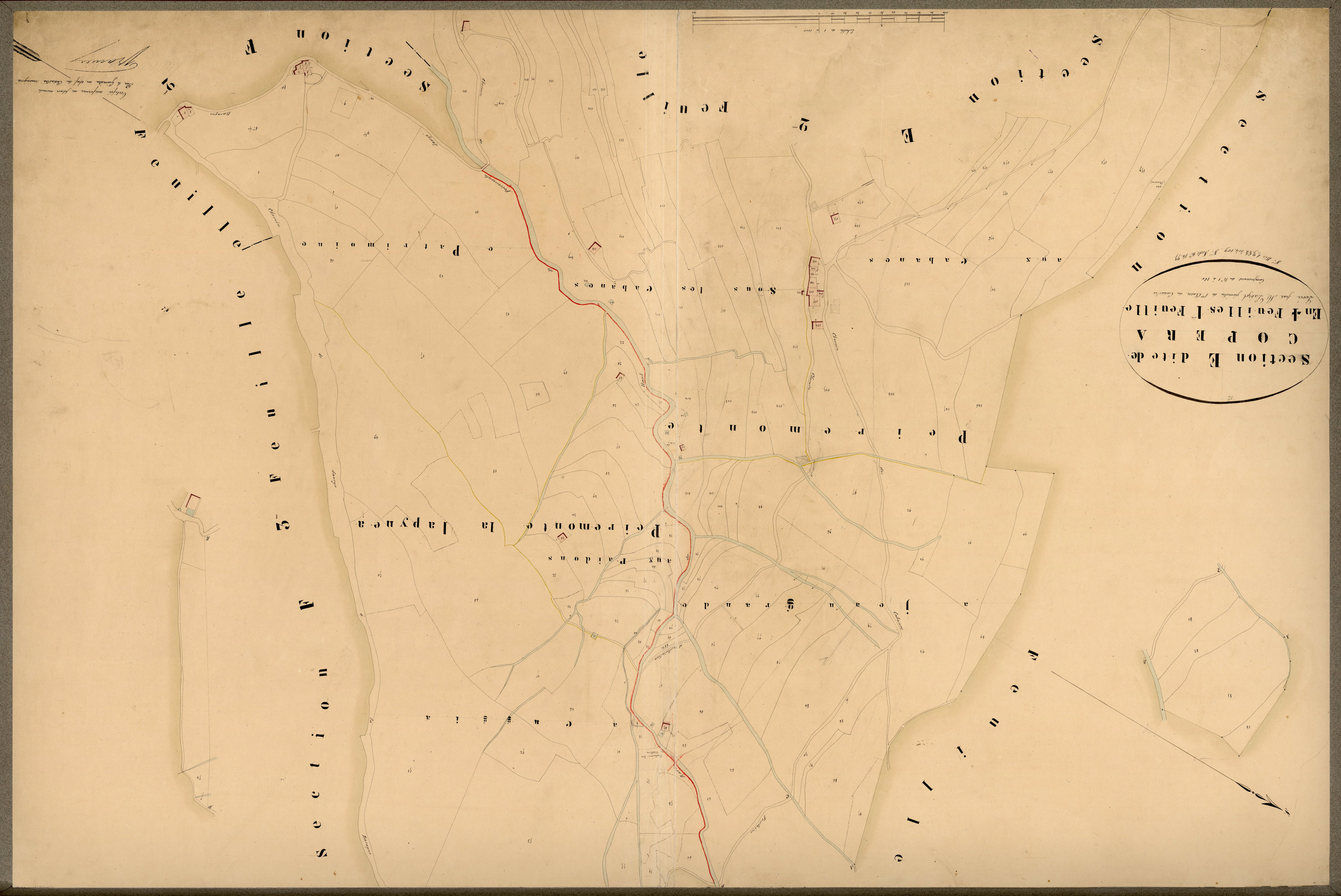 Copera. - Plan de section, E1