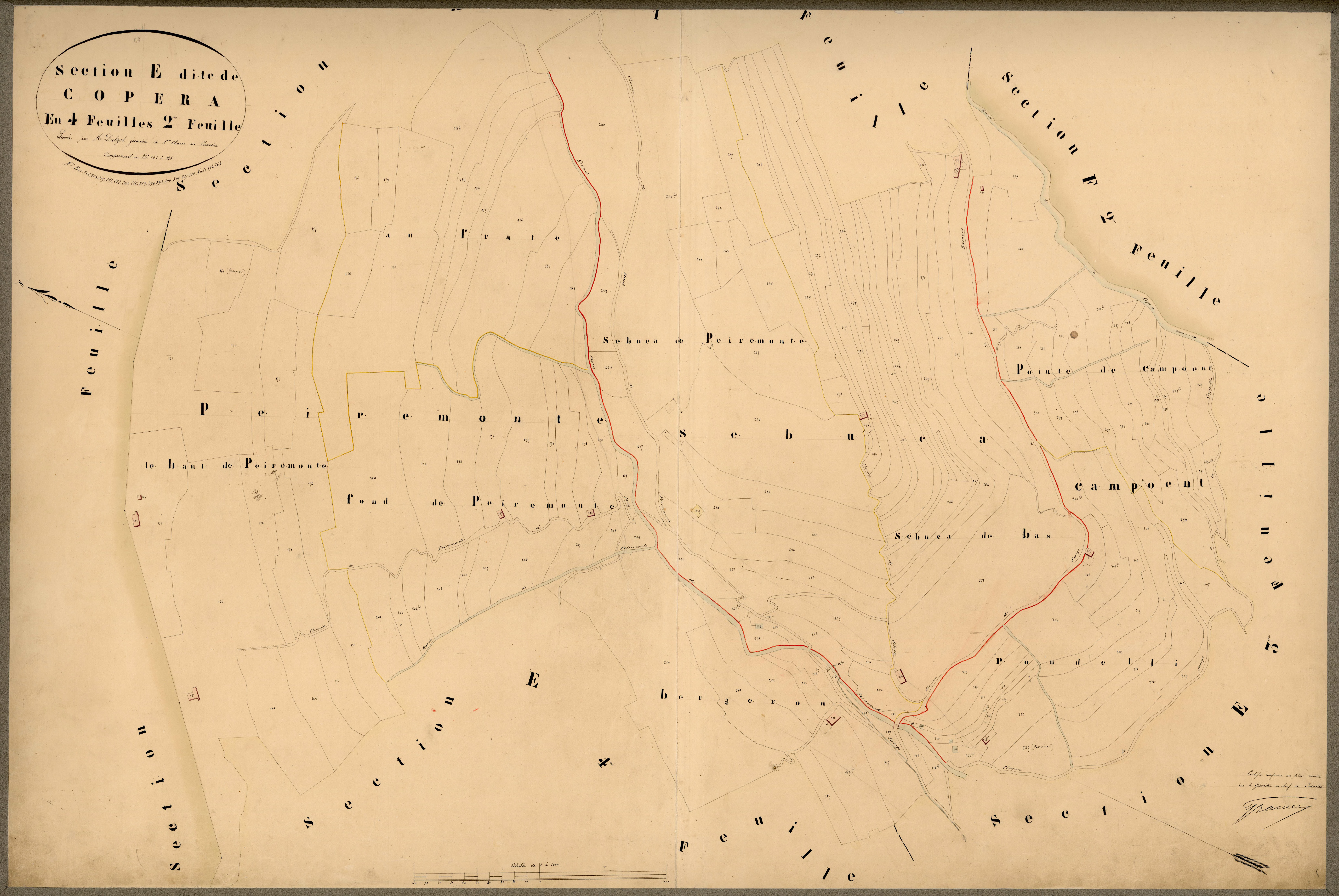 Copera. - Plan de section, E2