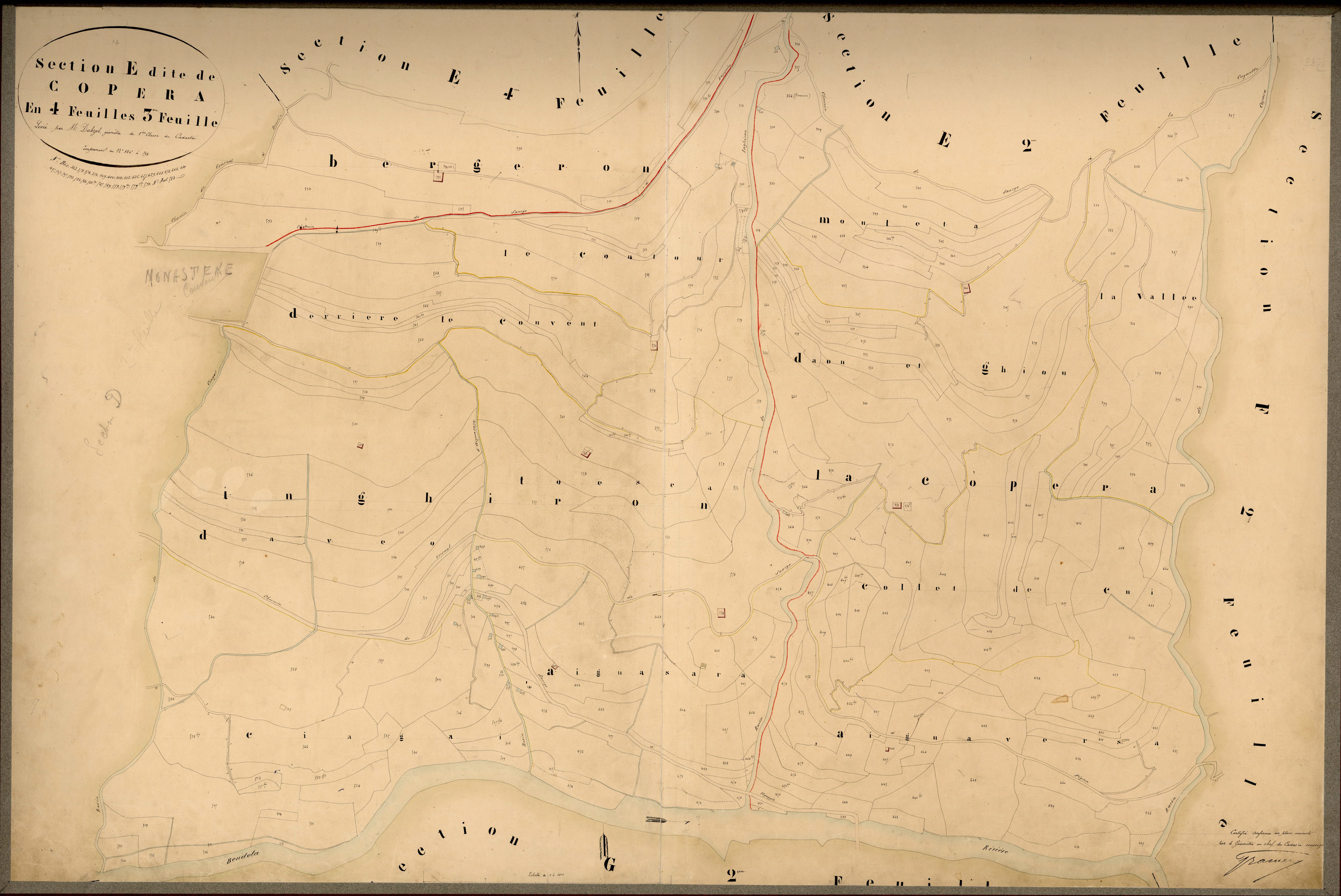 Copera. - Plan de section, E3