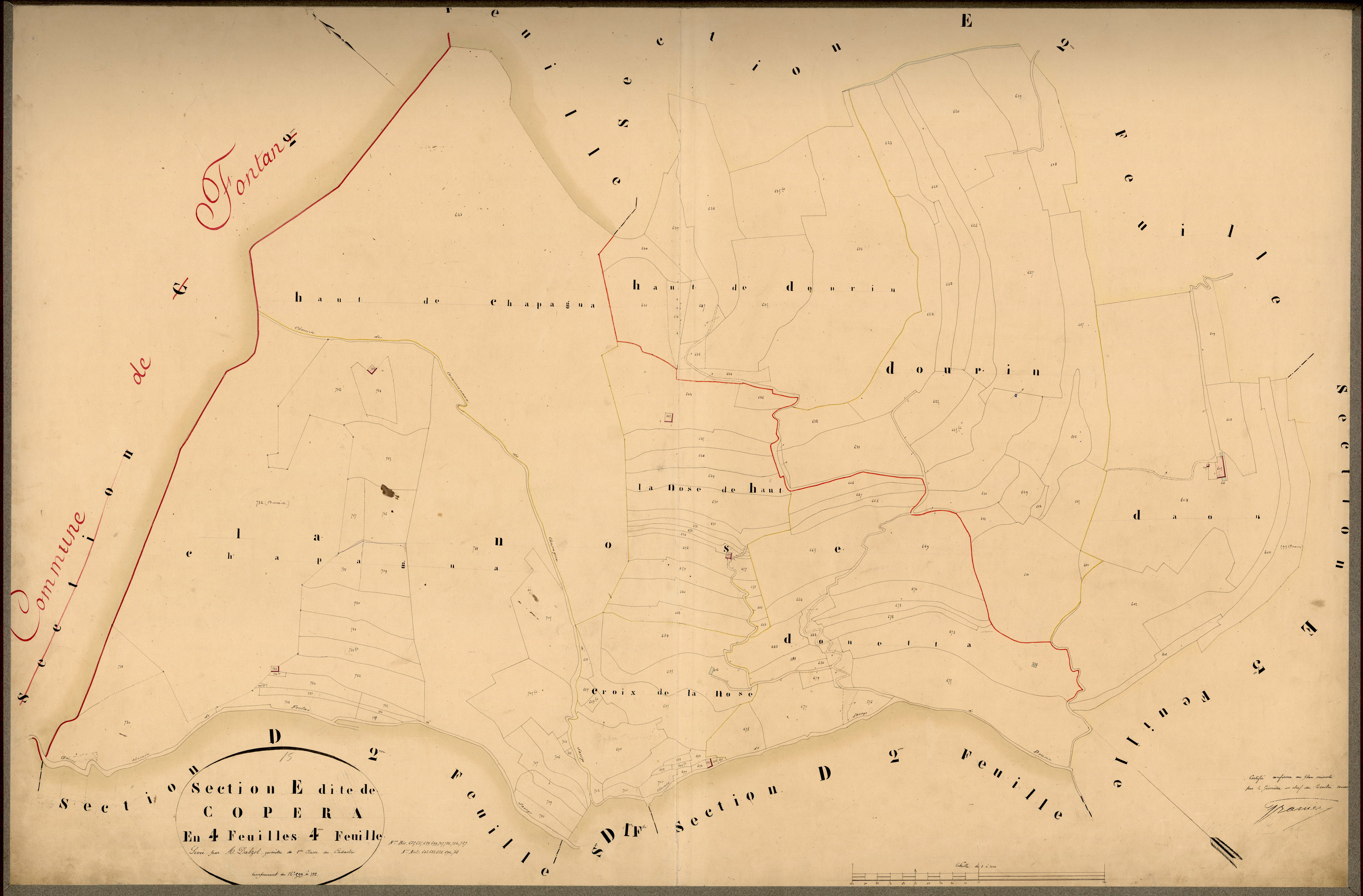 Copera. - Plan de section, E4