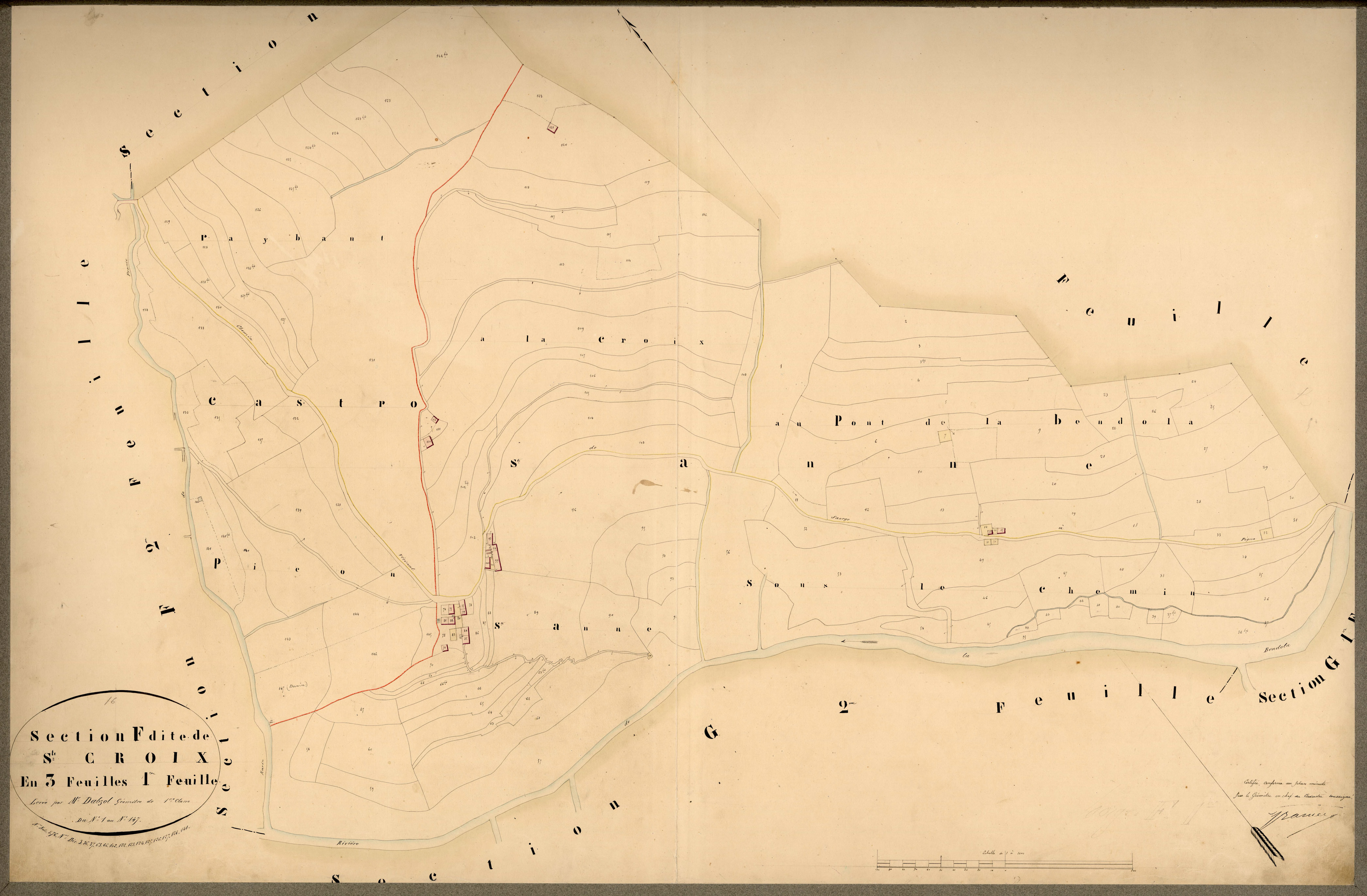 Sainte-Croix. - Plan de section, F1