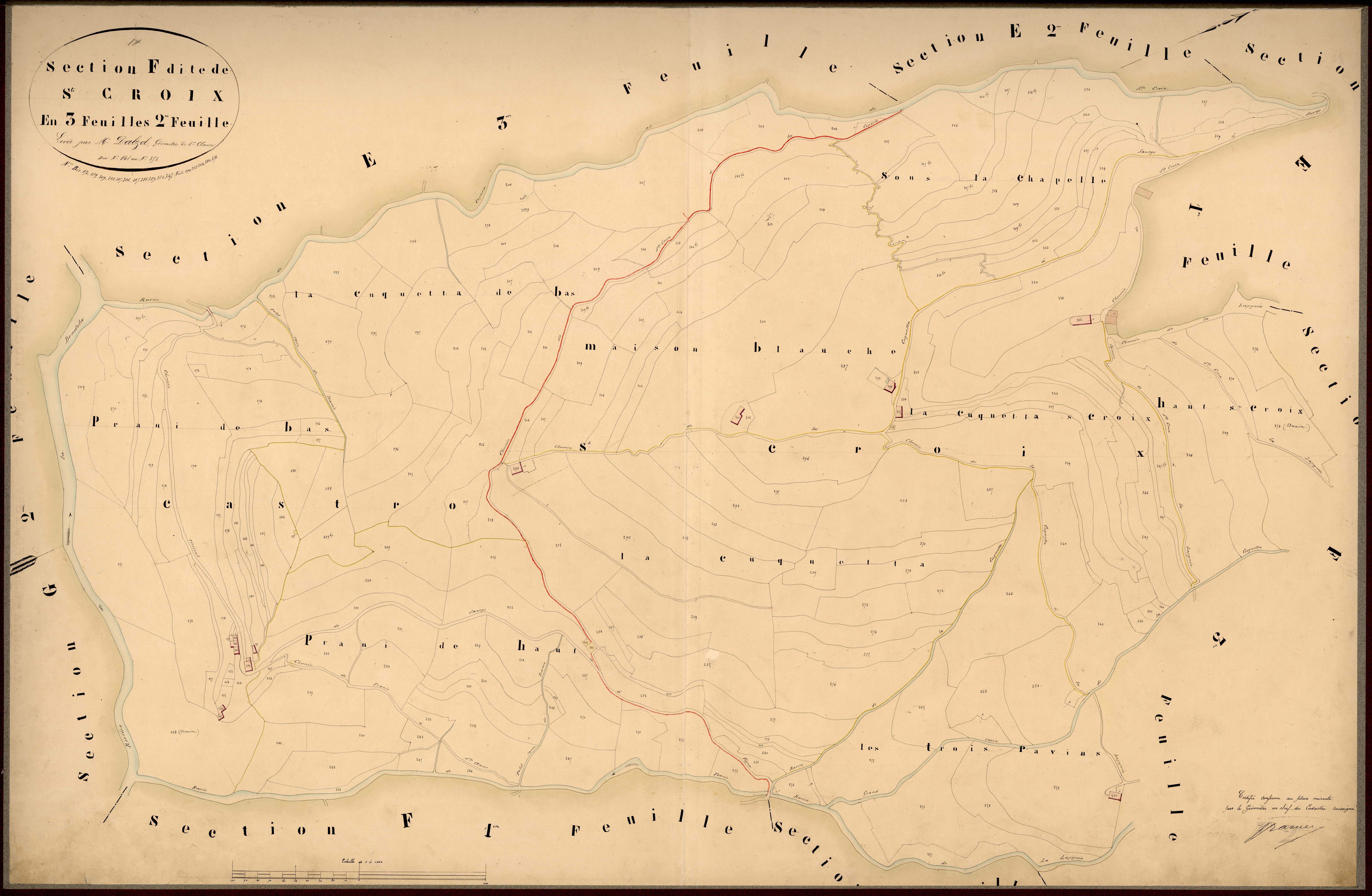 Sainte-Croix. - Plan de section, F2
