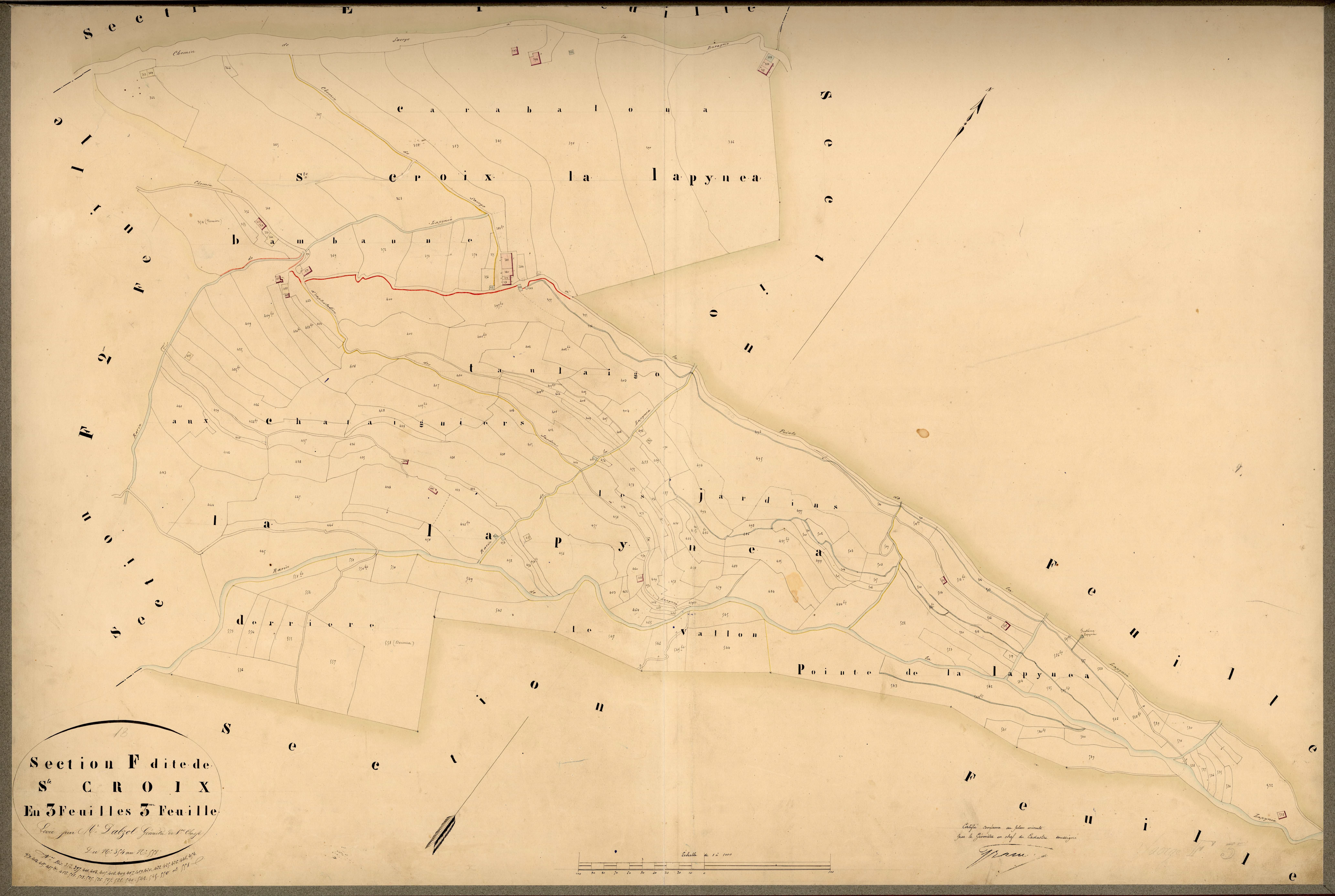 Sainte-Croix. - Plan de section, F3