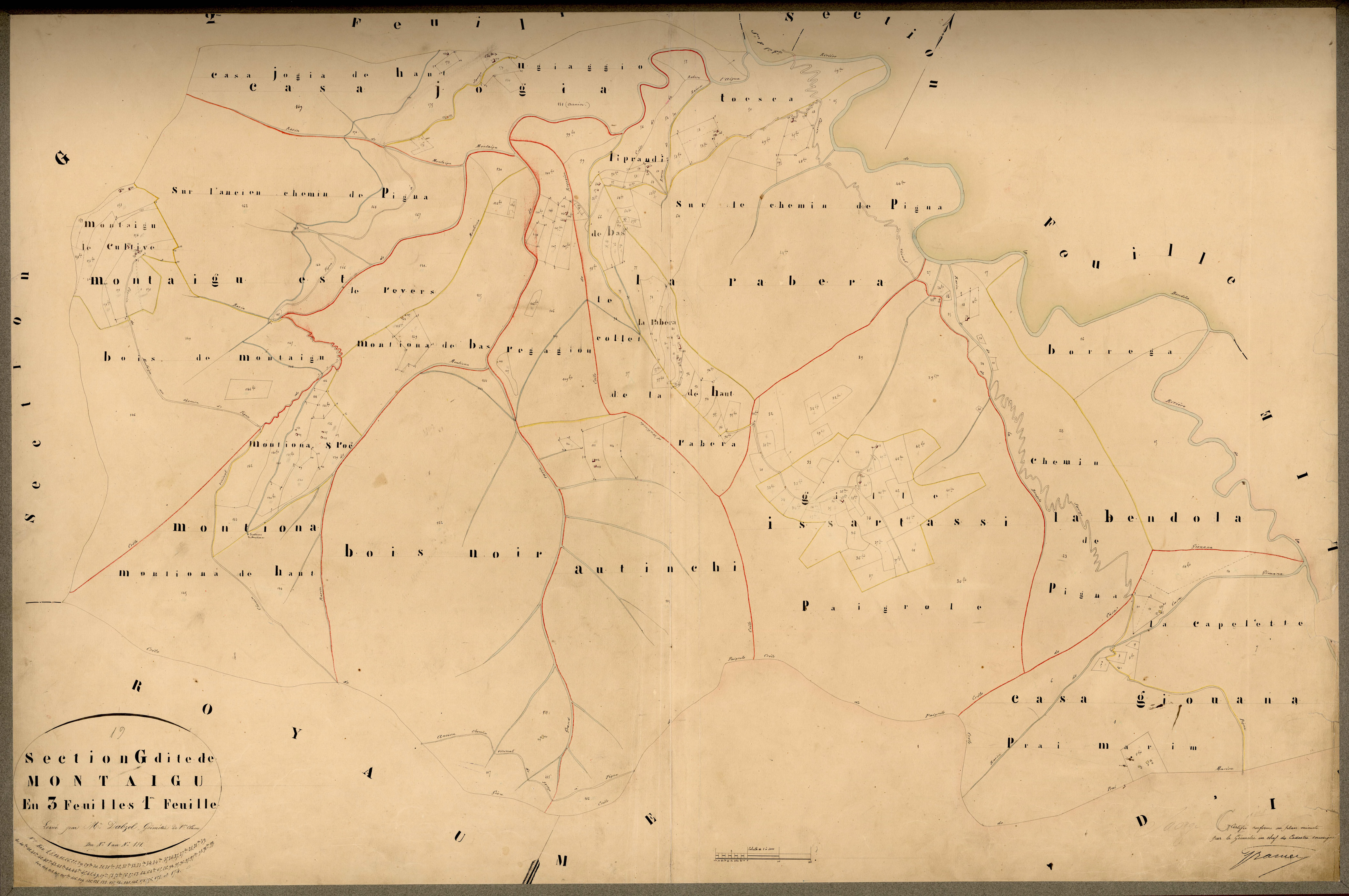 Montaigu. - Plan de section, G1