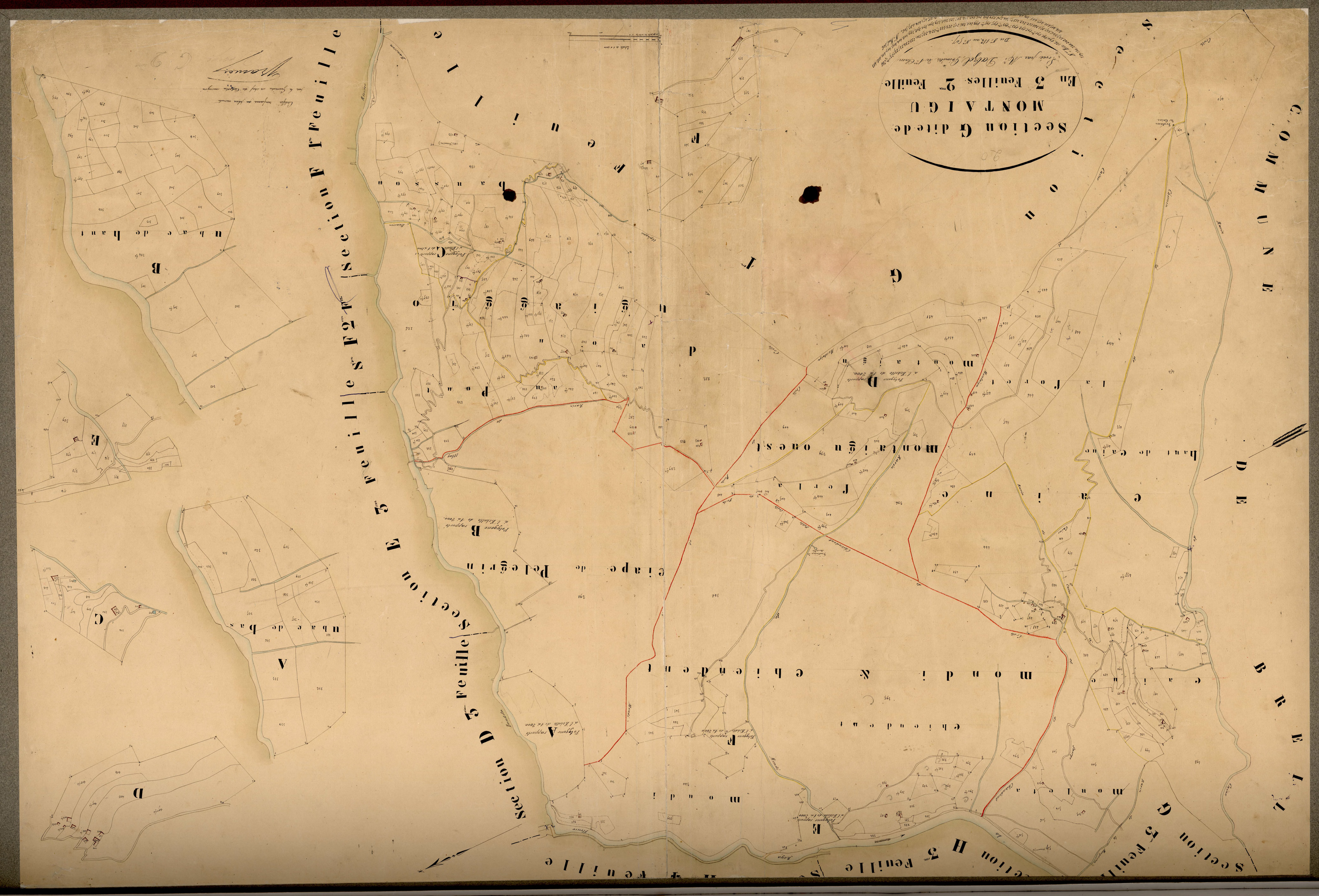 Montaigu. - Plan de section, G2