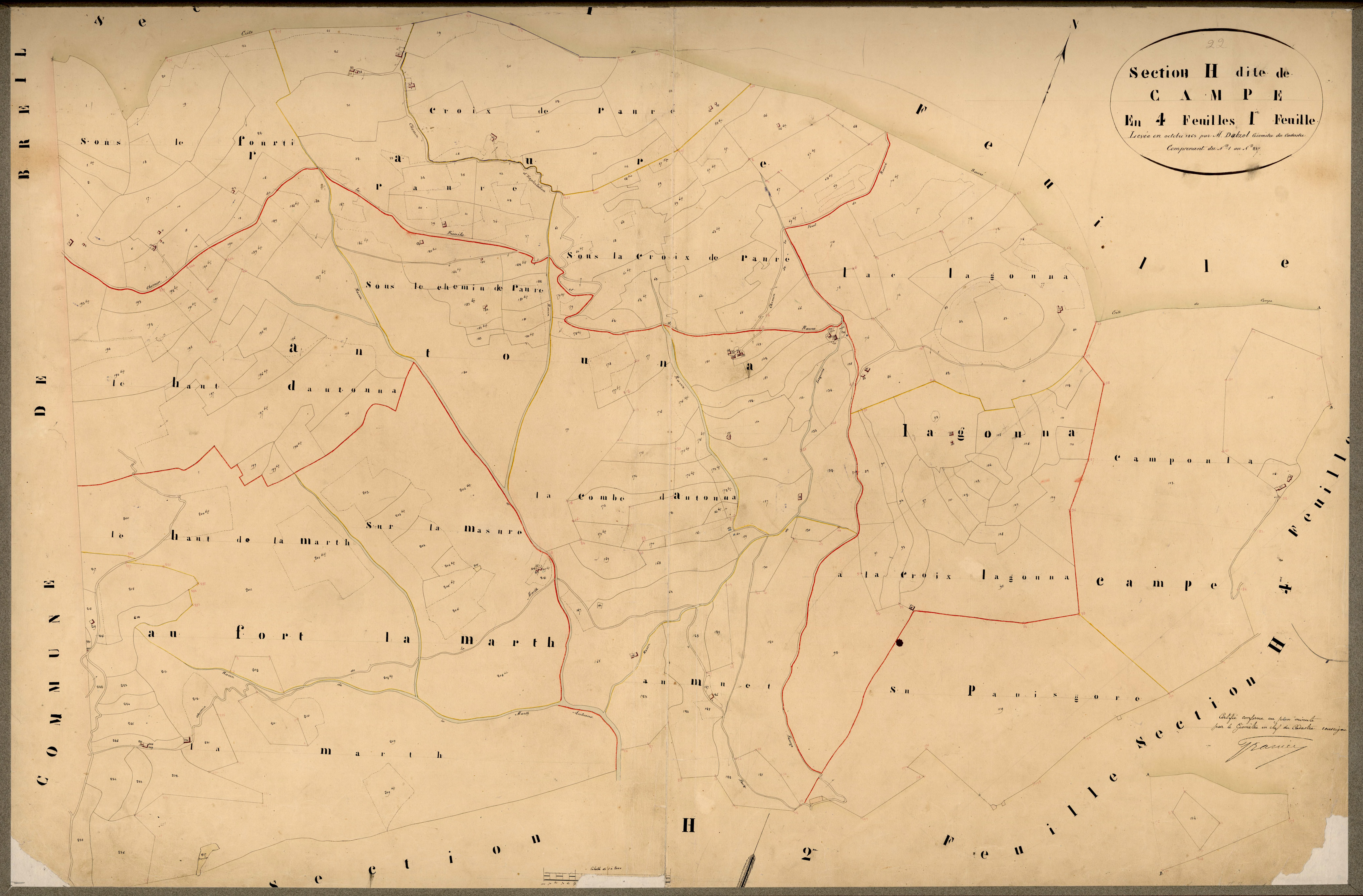 Campe. - Plan de section, H1