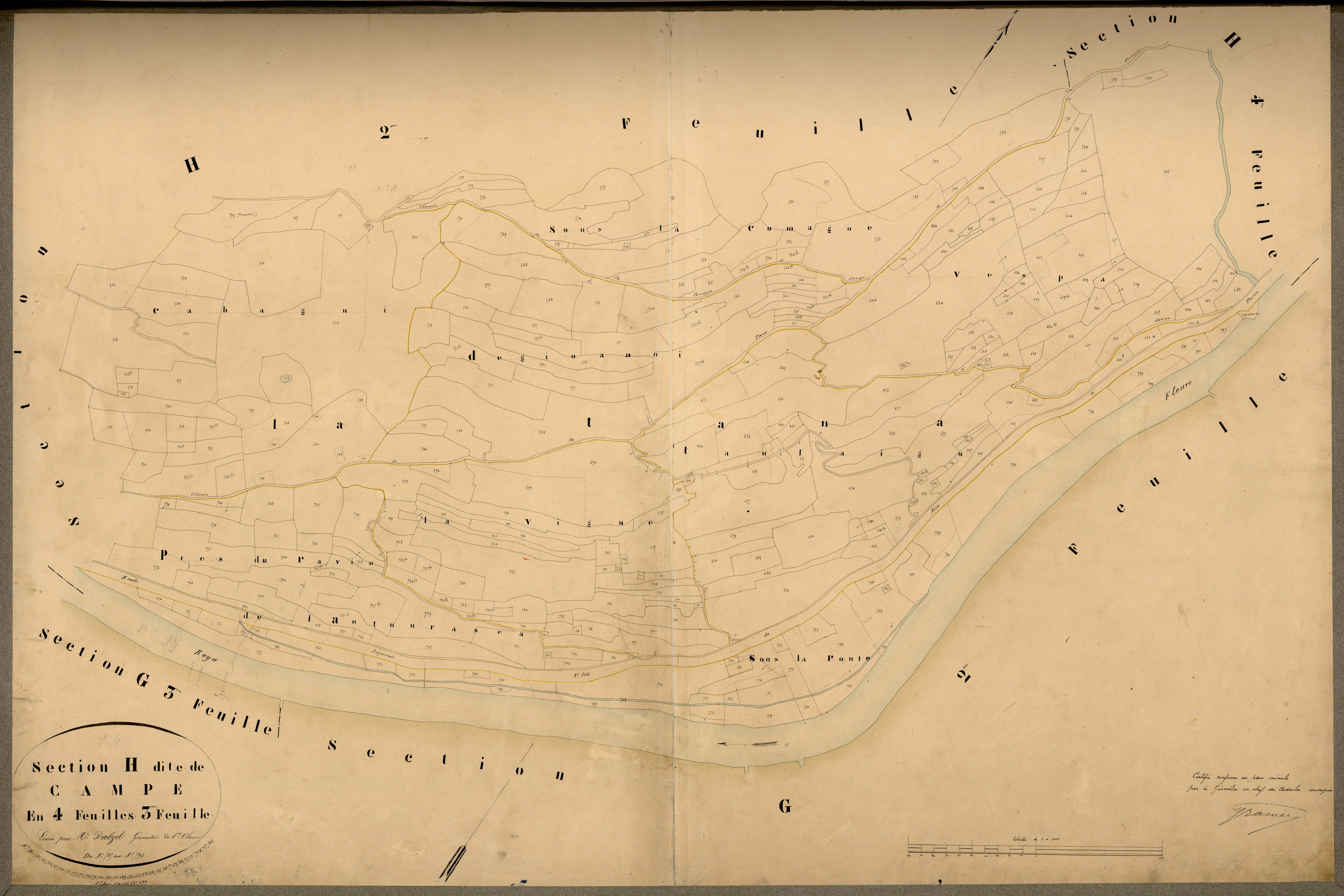 Campe. - Plan de section, H3