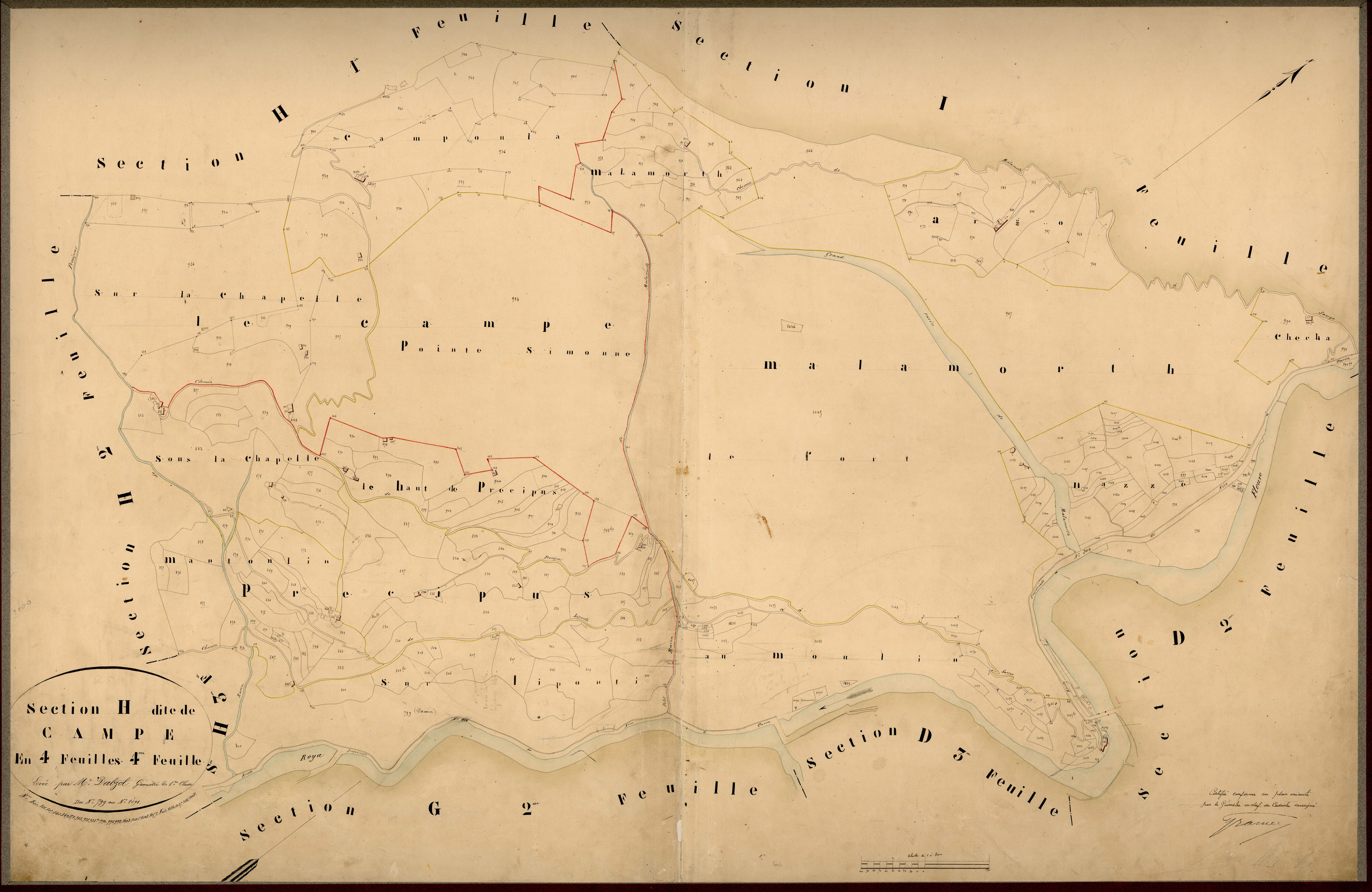 Campe. - Plan de section, H4