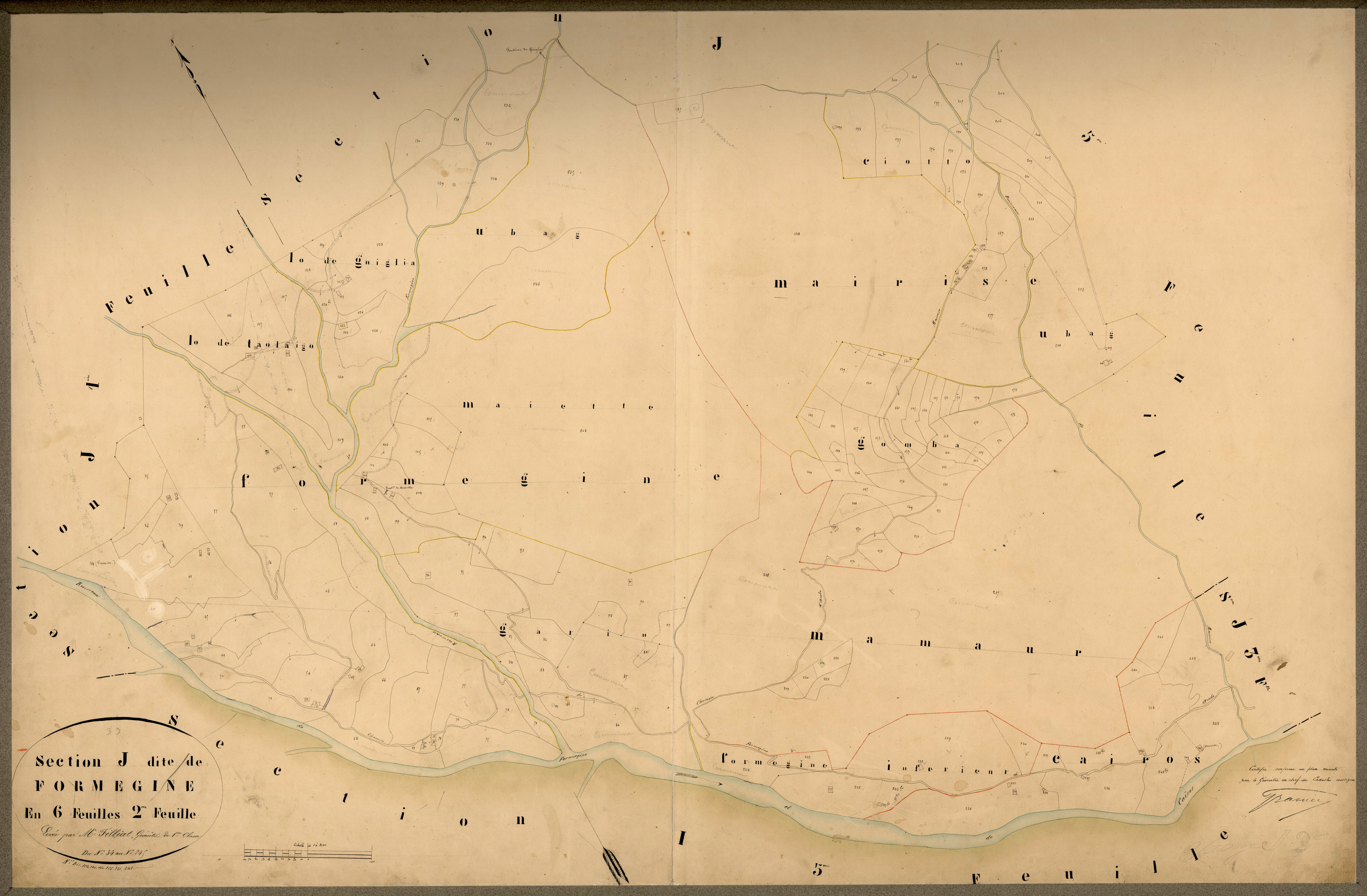 Formegine. - Plan de section, J2