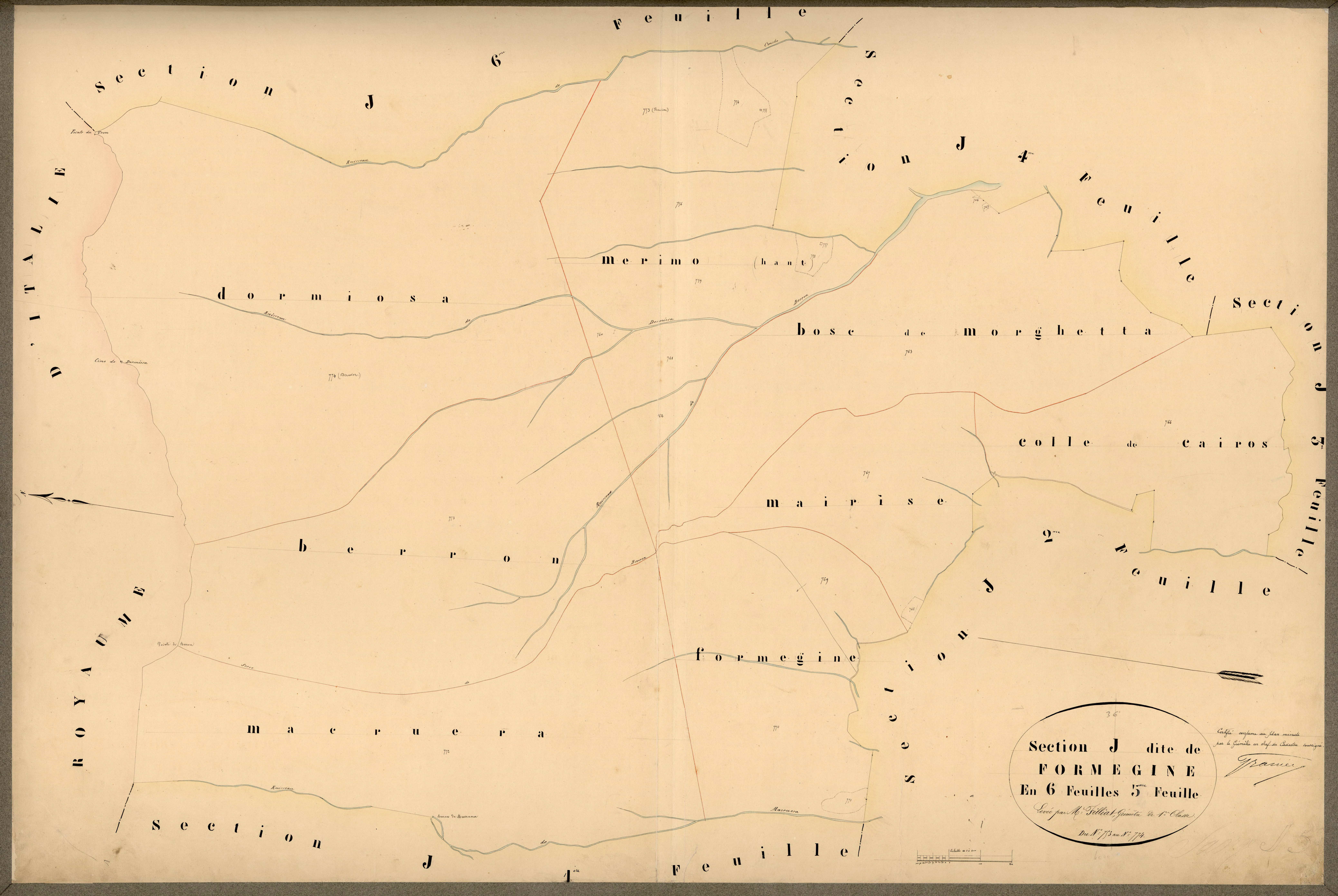 Formegine. - Plan de section, J5