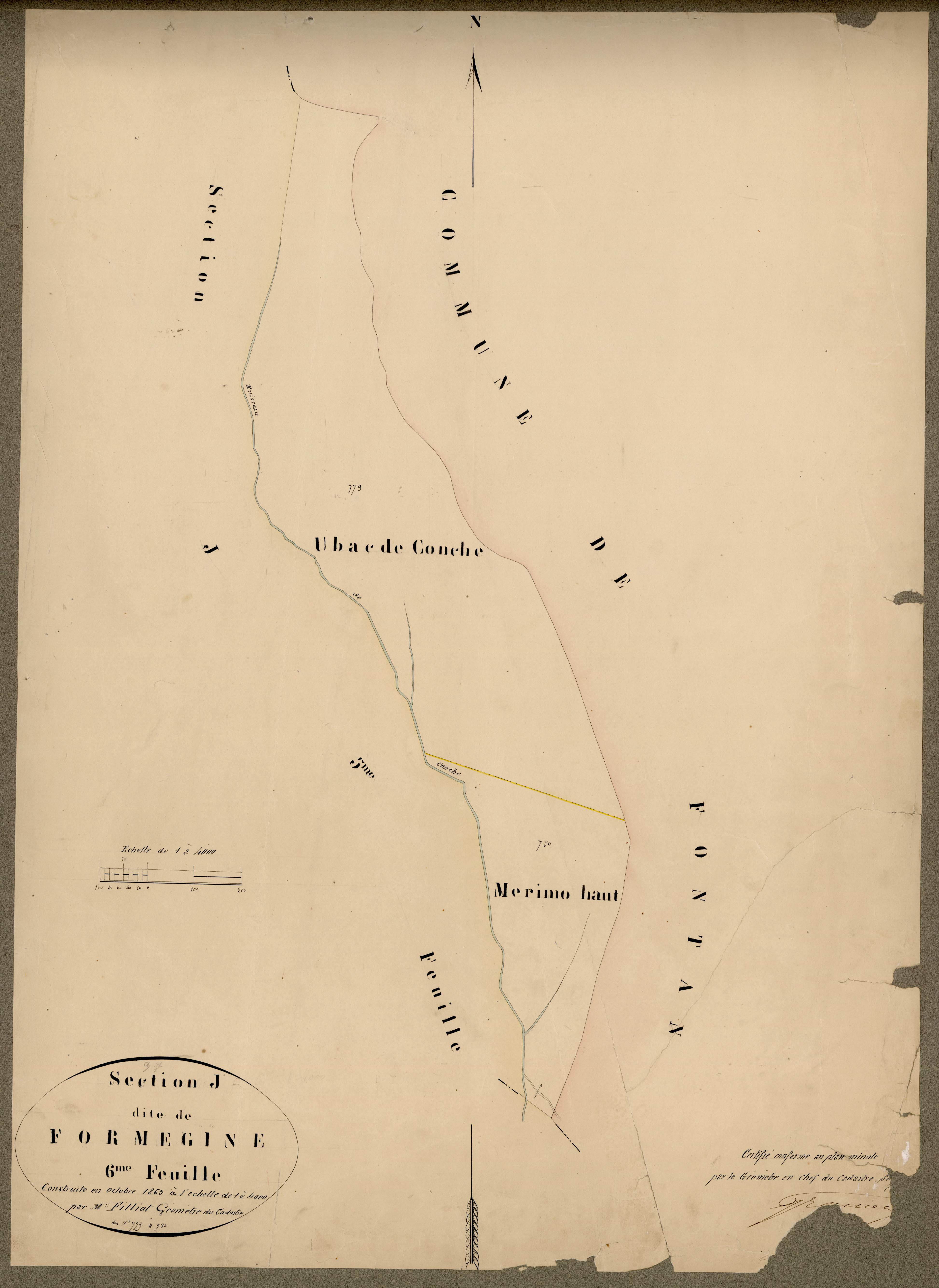 Formegine. - Plan de section, J6