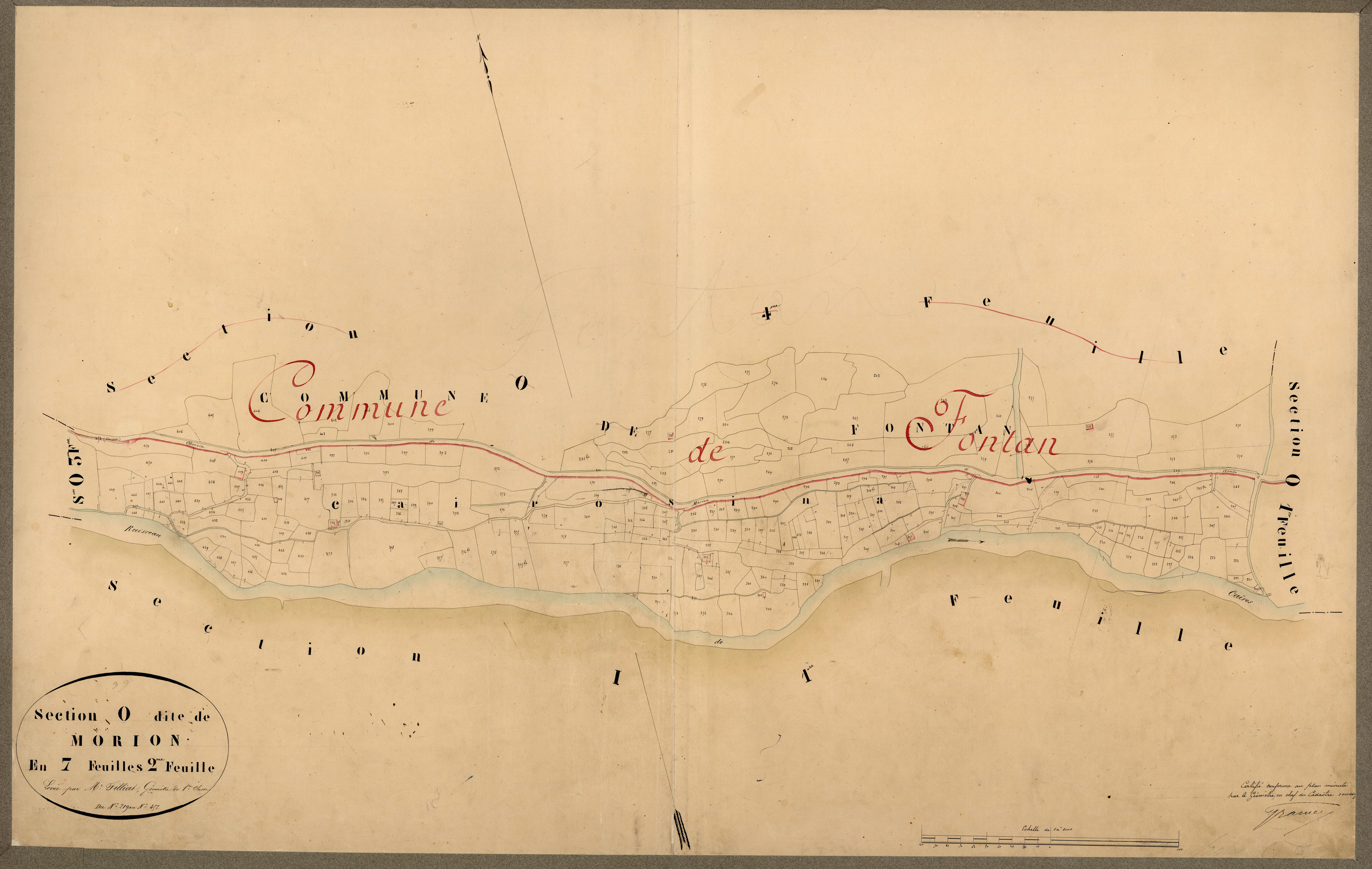 Morion. - Plan de section, O2