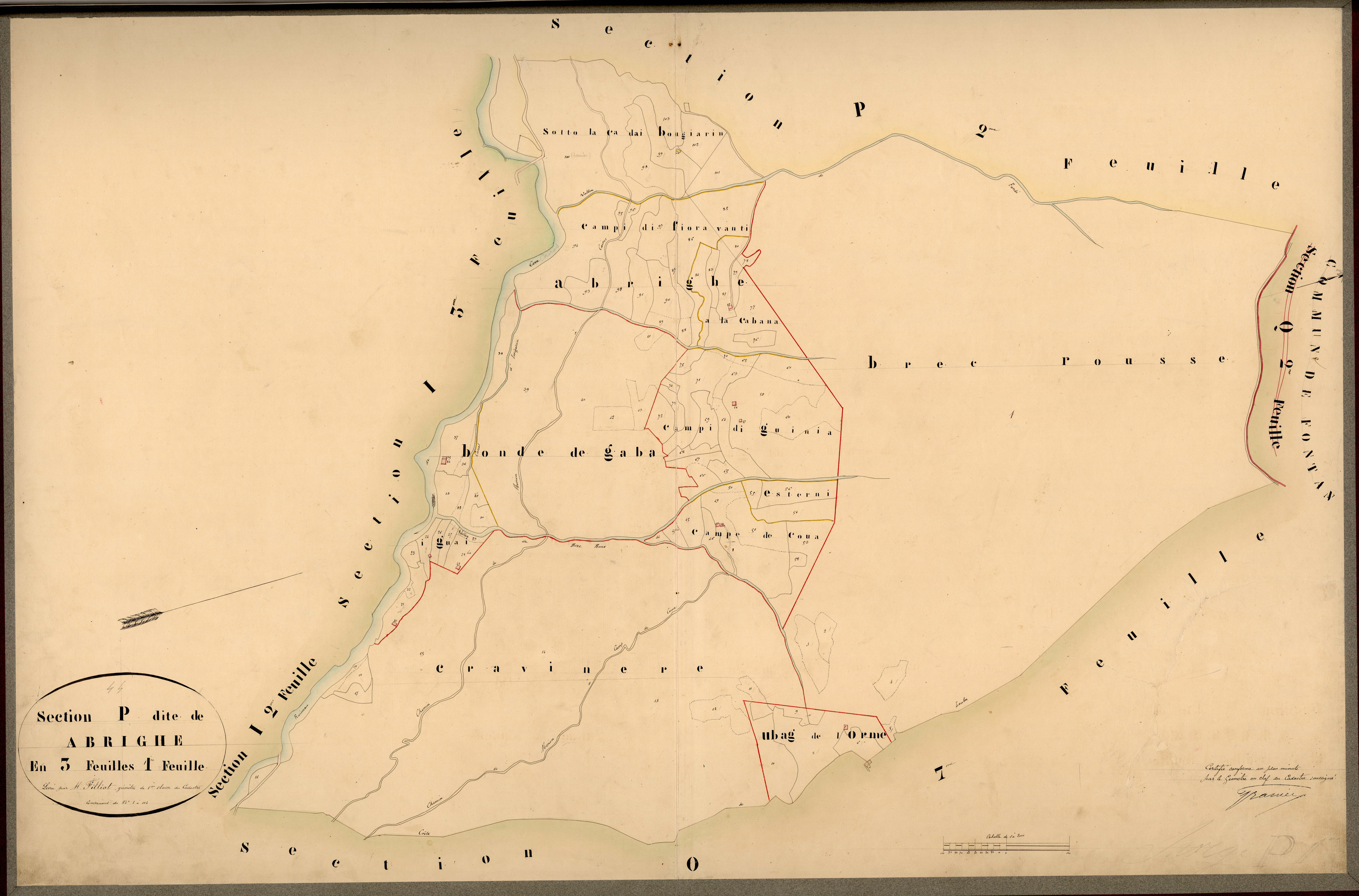 Abrighe. - Plan de section, P1