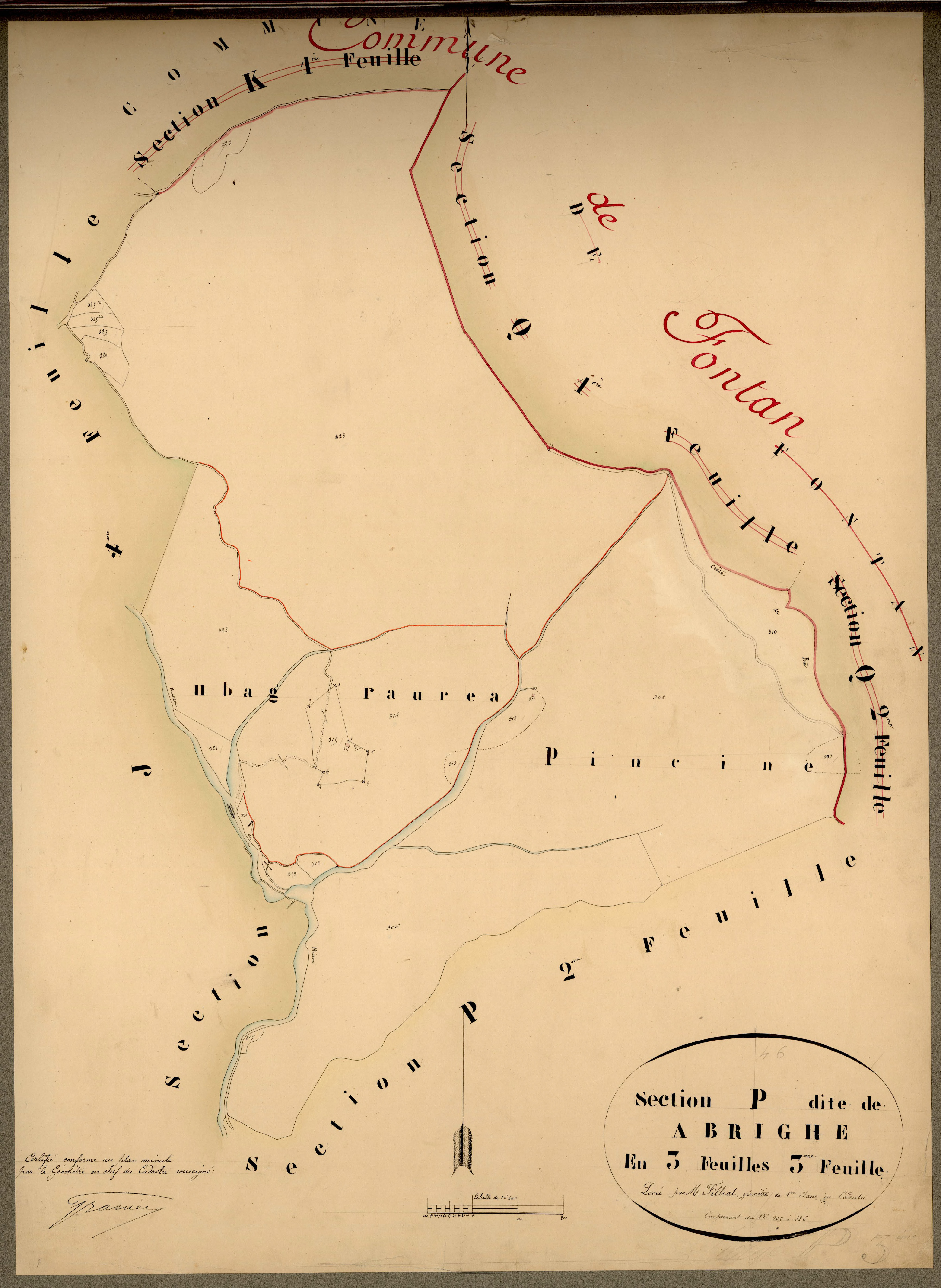 Abrighe. - Plan de section, P3