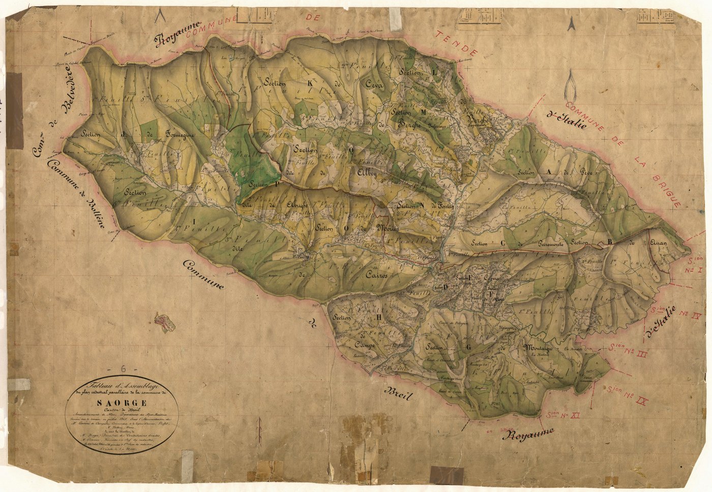 Tableau d'assemblage. - TA