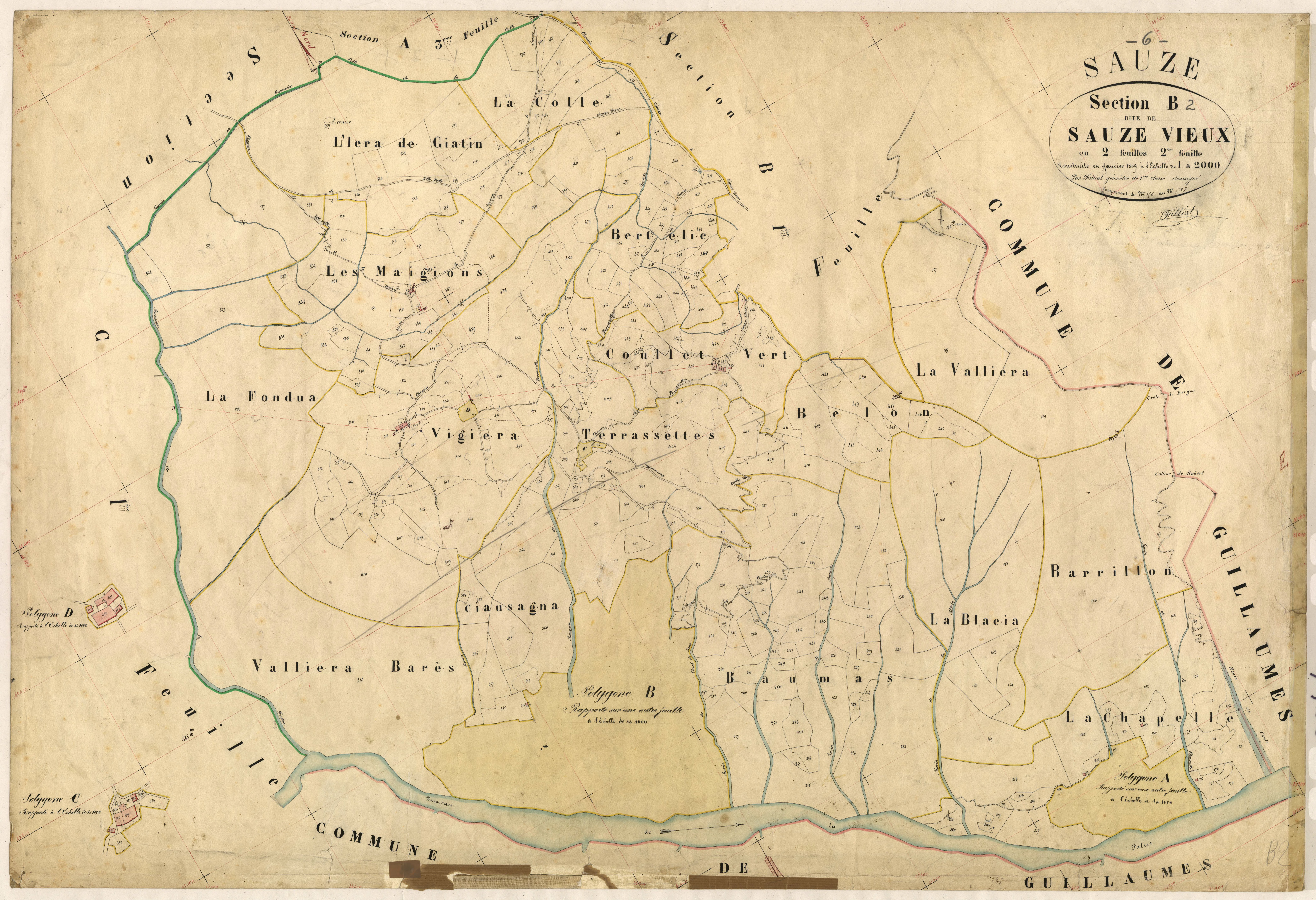 Sauze-Vieux. - Plan de section, B2
