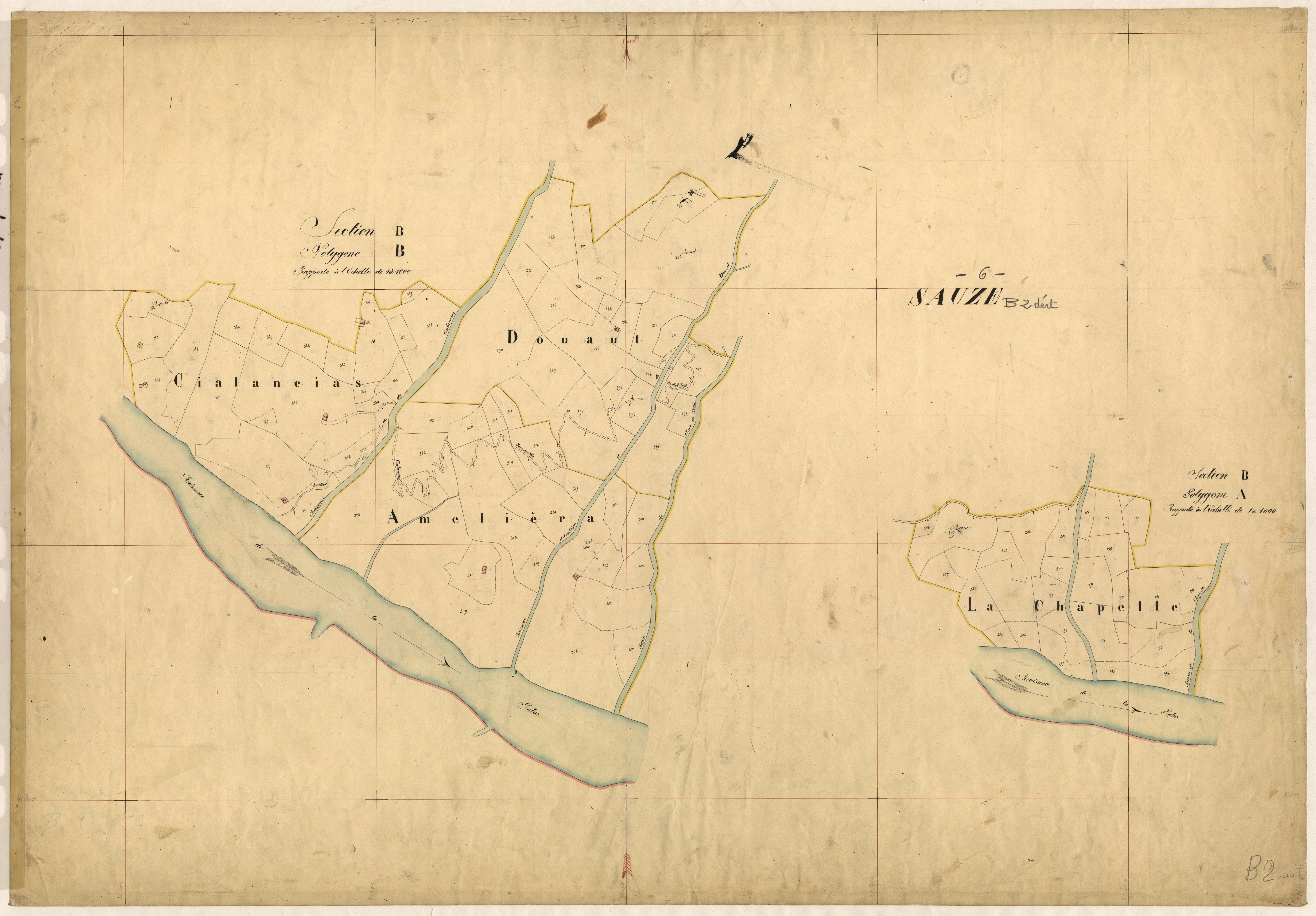 Sauze-Vieux (développement). - Plan de section, B2(d)