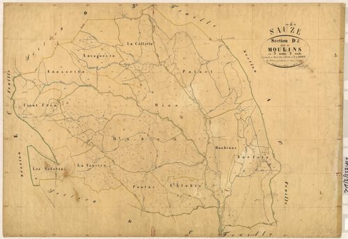 Moulins. - Plan de section, D2