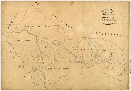 Moulins. - Plan de section, D3