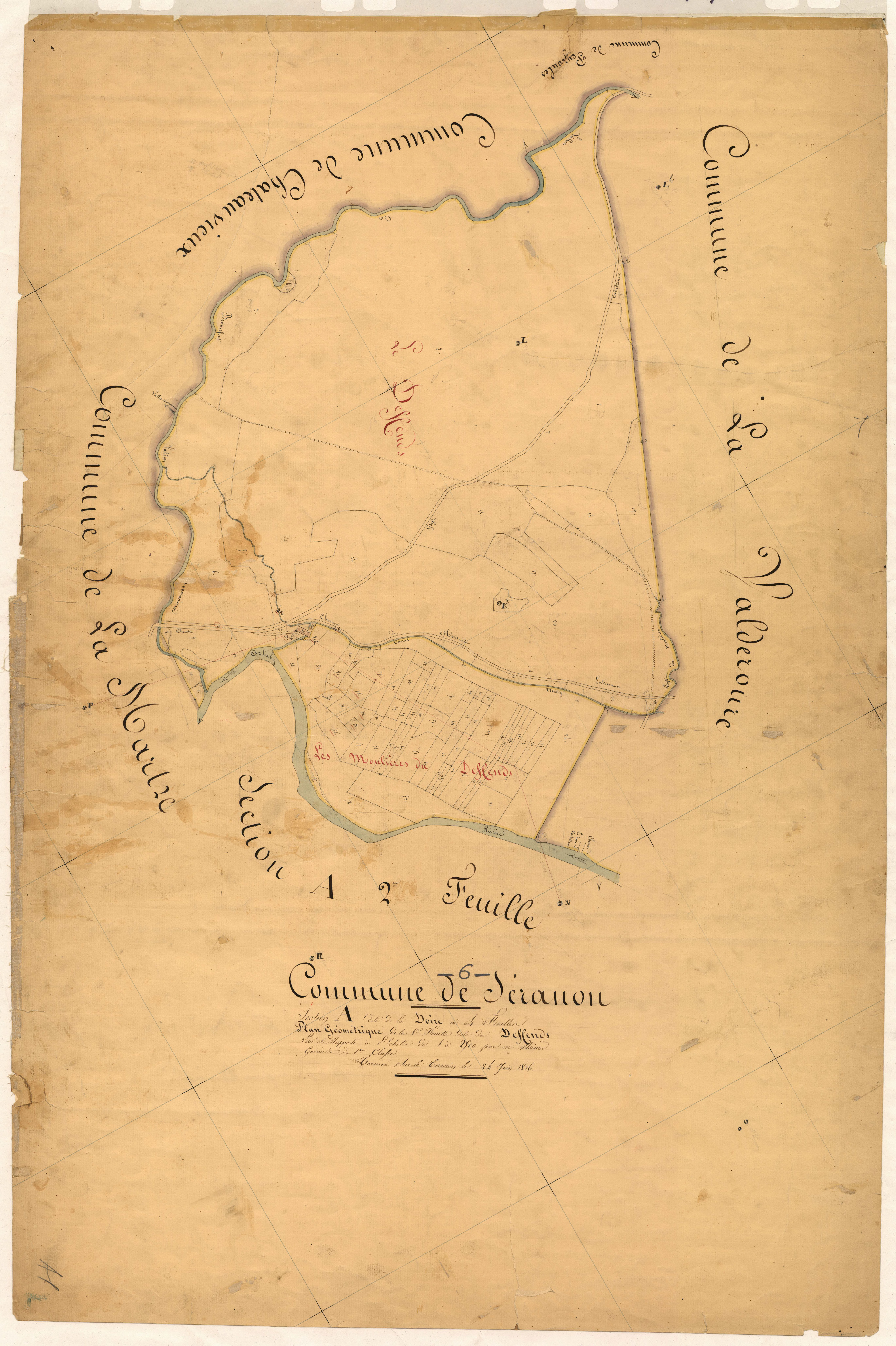 La Doire, le Deffends. - Plan de section, A1