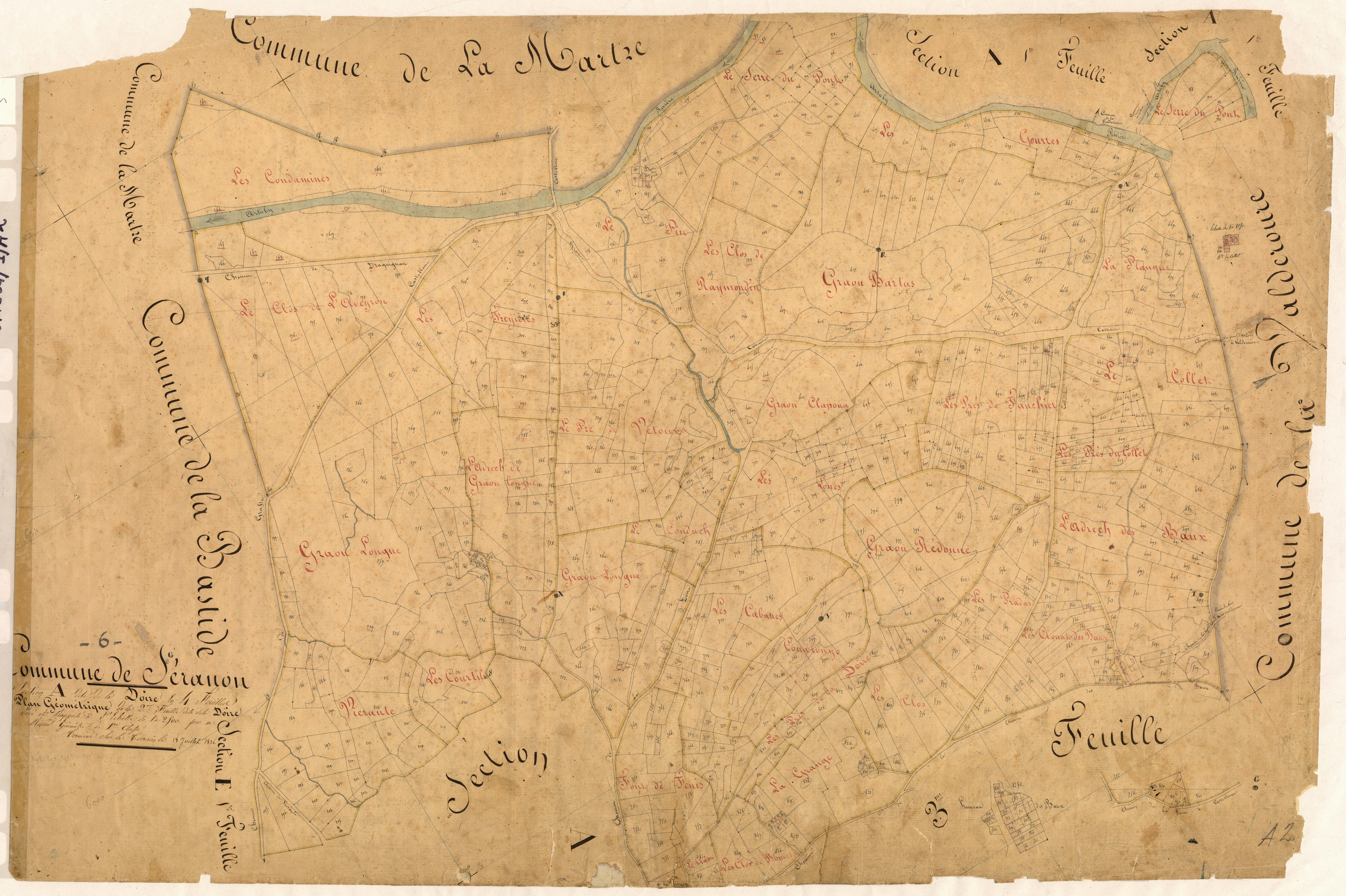 La Doire, la Doire. - Plan de section, A2