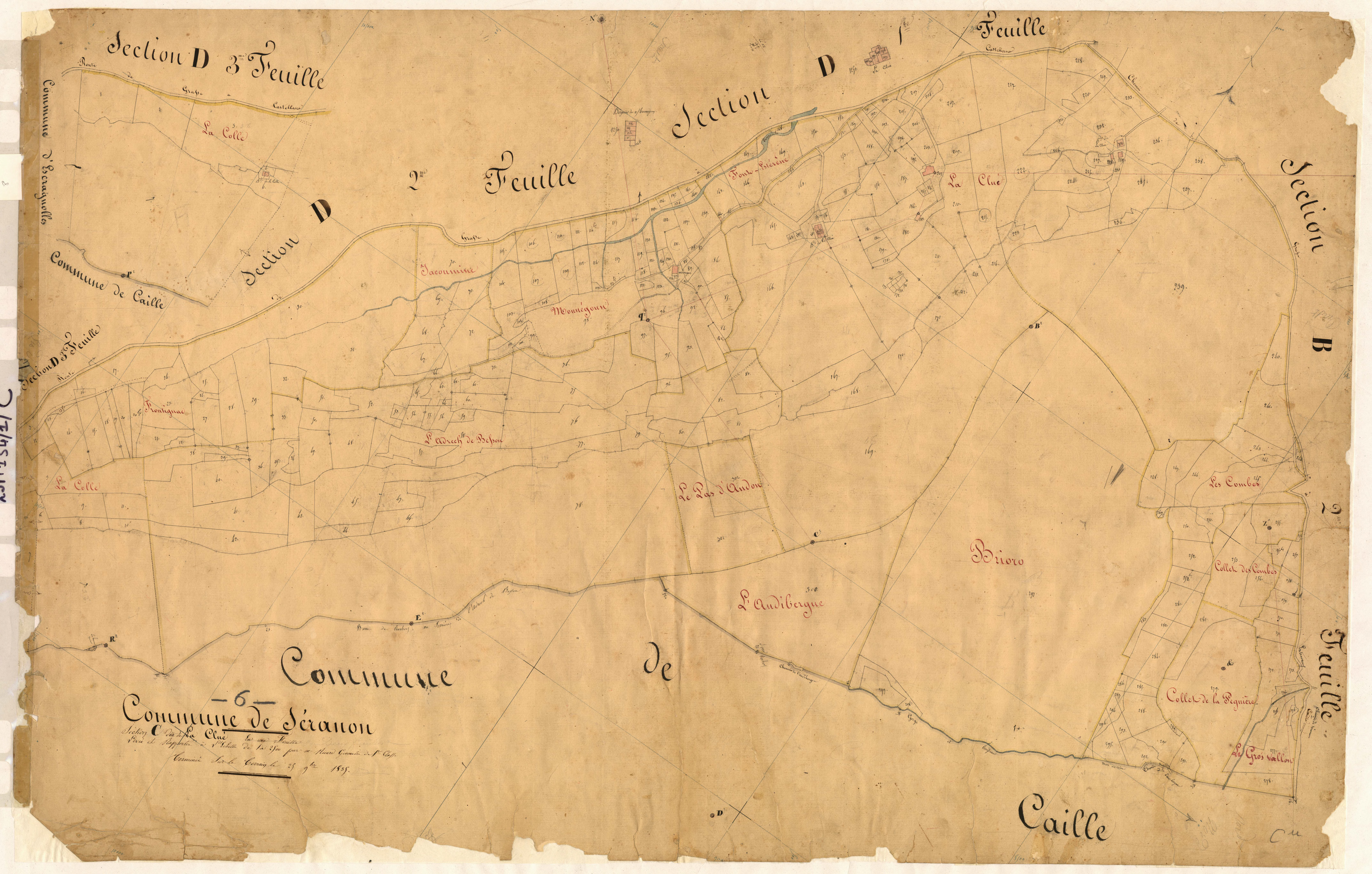 La Clué. - Plan de section, C