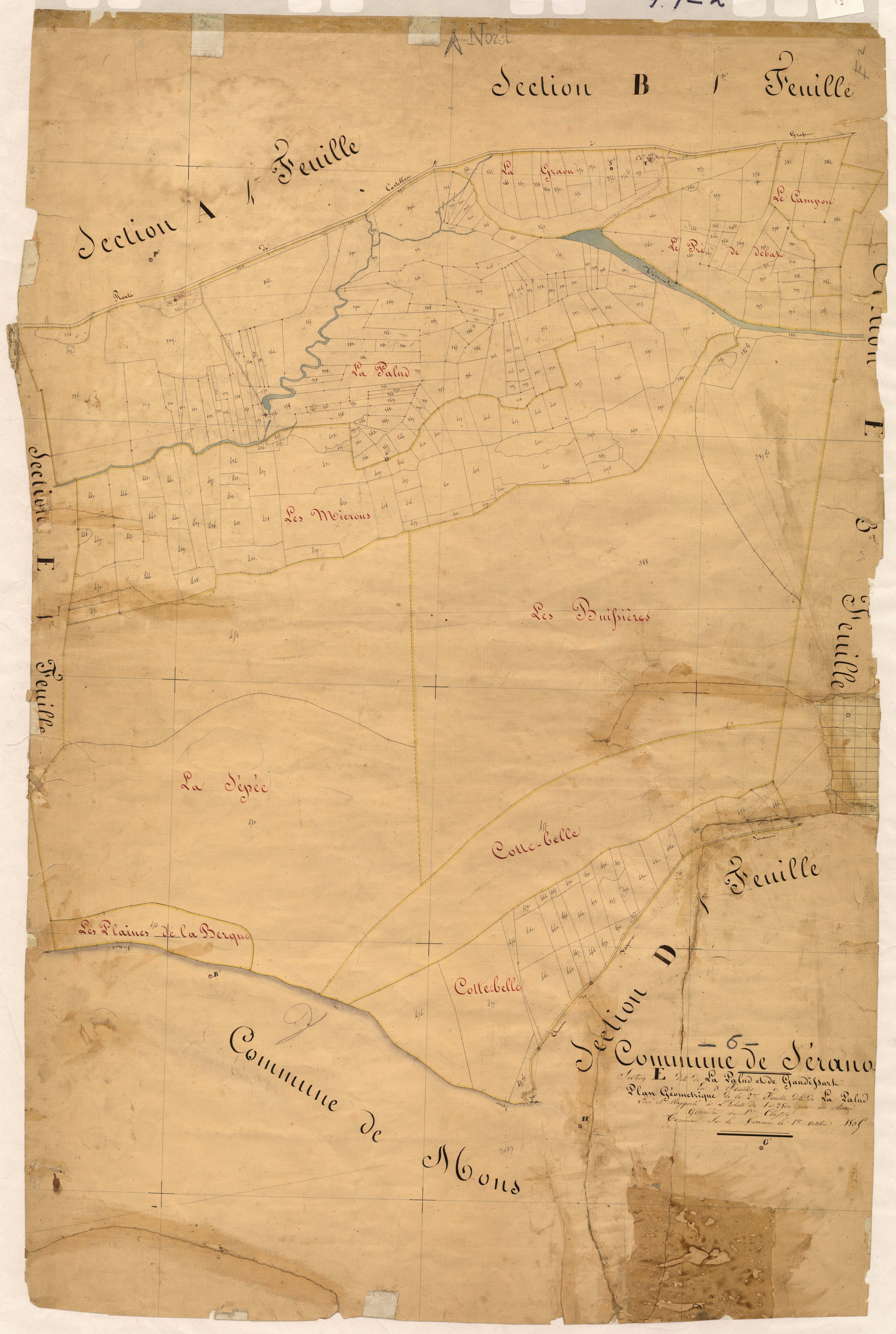 La Palud et Gaudissart, la Palud. - Plan de section, E2