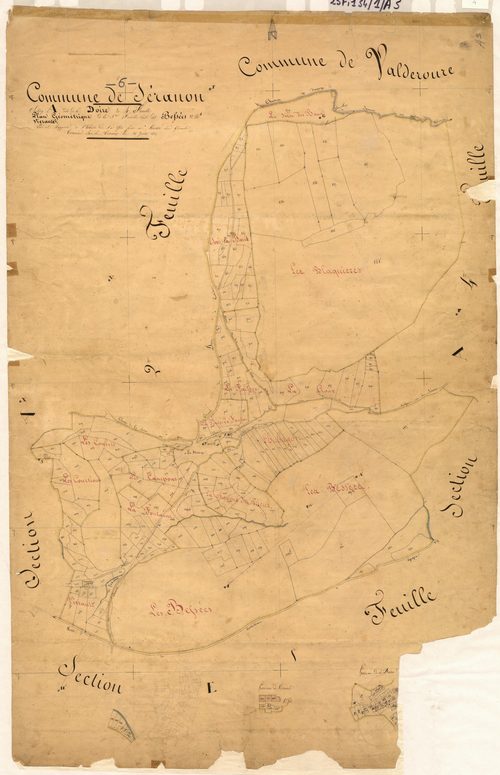 La Doire, les Bessées et Vièraute. - Plan de section, A3