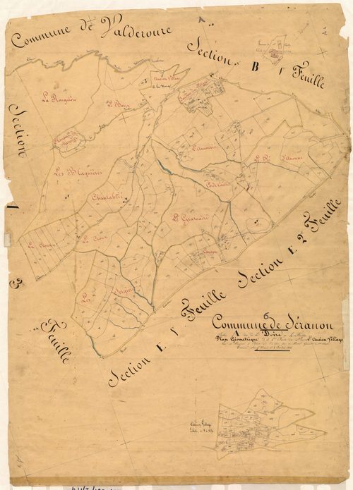 La Doire, l'Ancien village. - Plan de section, A4
