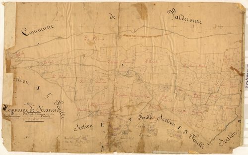 L'Adrech de Séranon, l'Adrech. - Plan de section, B1