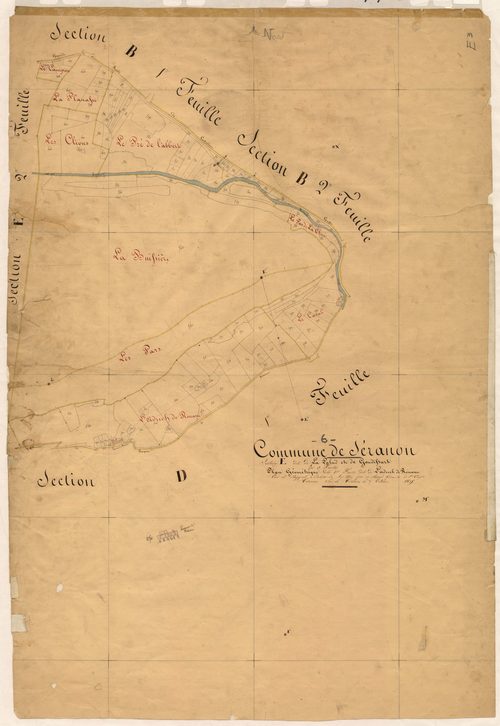 La Palud et Gaudissart, l'Adrech de Rouane. - Plan de section, E3